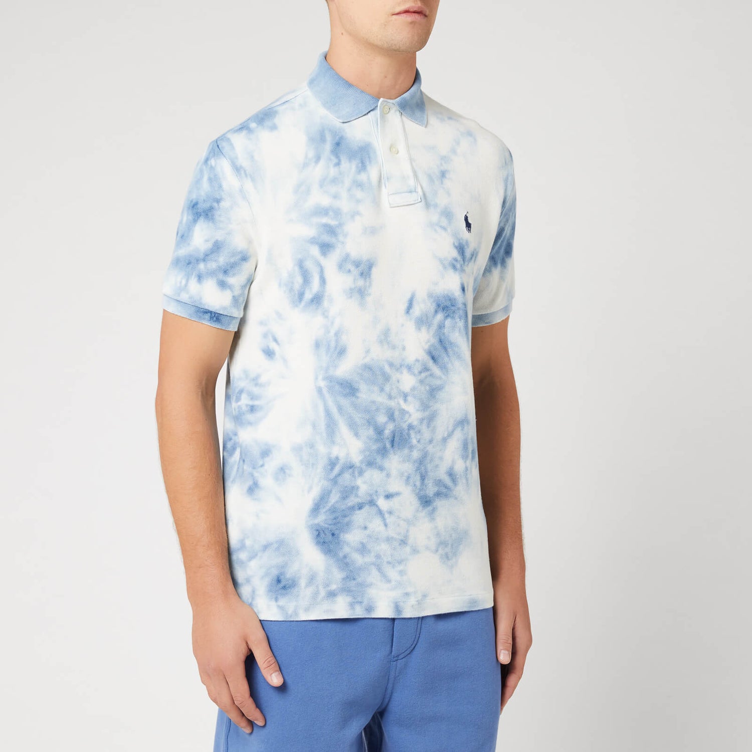 Polo Ralph Lauren Men's Tie Dye Polo Shirt Washed Indigo Free UK