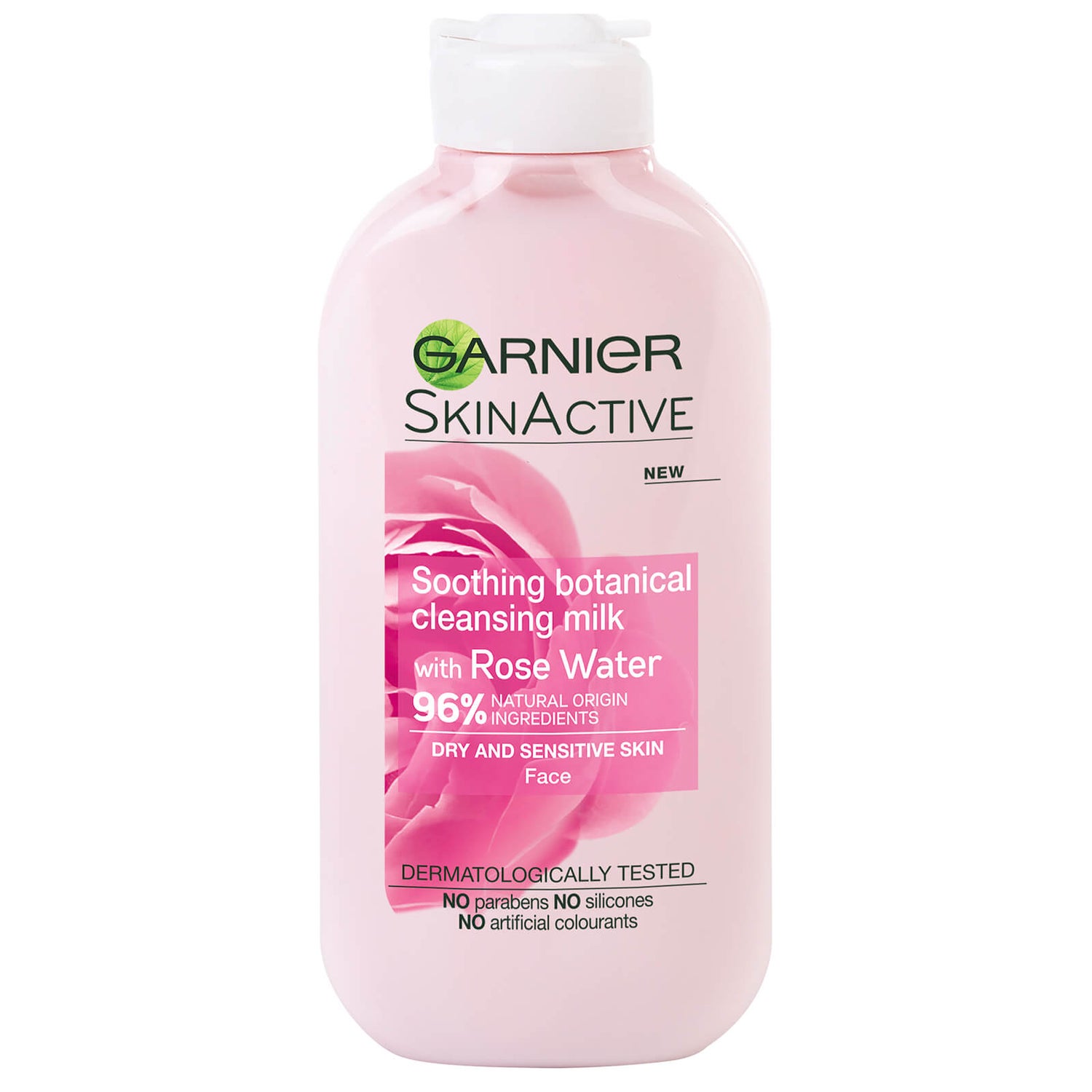 Garnier Natural Rose Cleansing Milk and Makeup Remover for Sensitive Skin 200ml