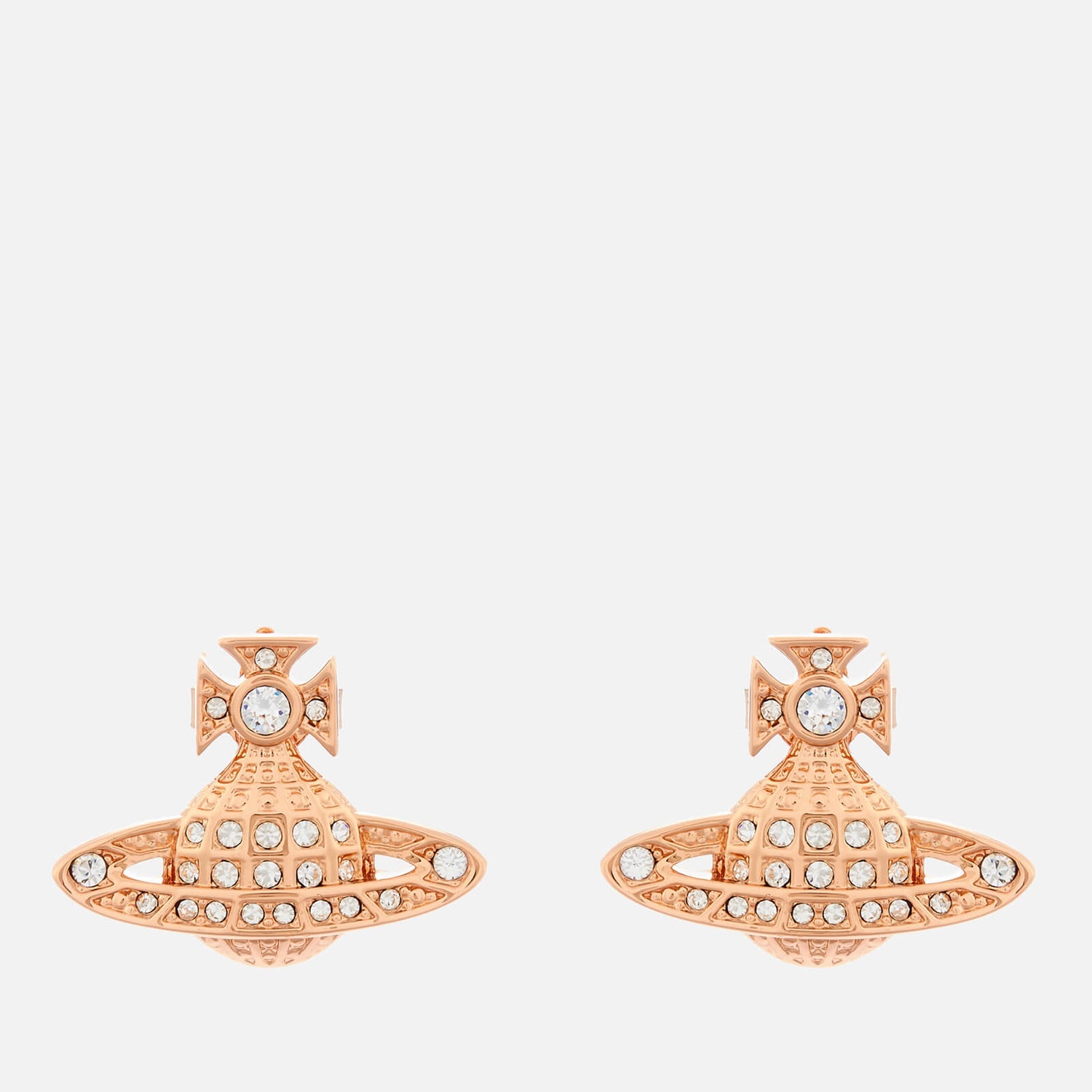 Vivienne Westwood Women's Minnie Bas Relief Earrings - Pink Gold Crystal