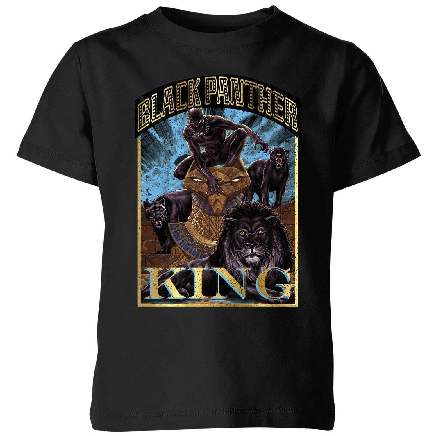 Marvel Black Panther Homage Kids T Shirt Black 3 4 Years