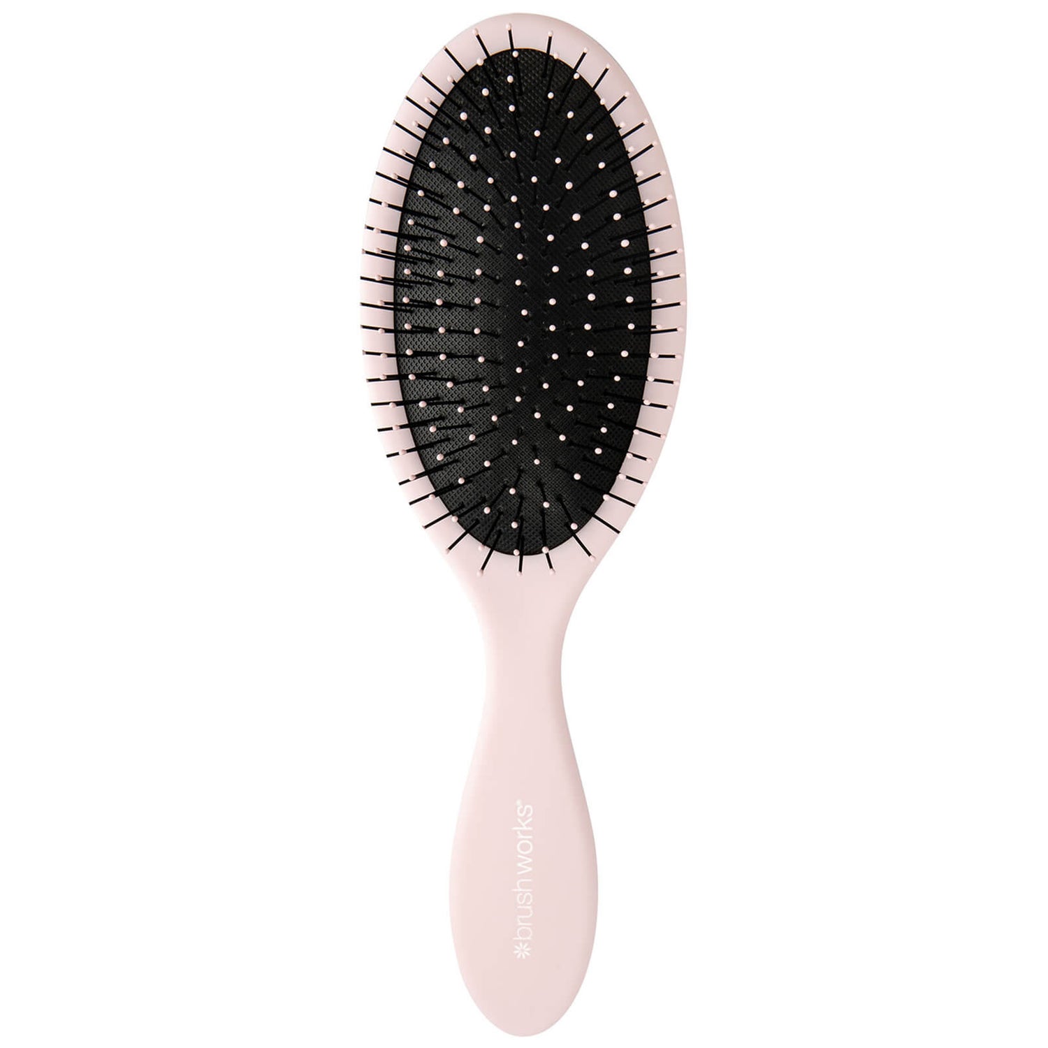 brushworks Oval Detangling Hair Brush Pink LOOKFANTASTIC