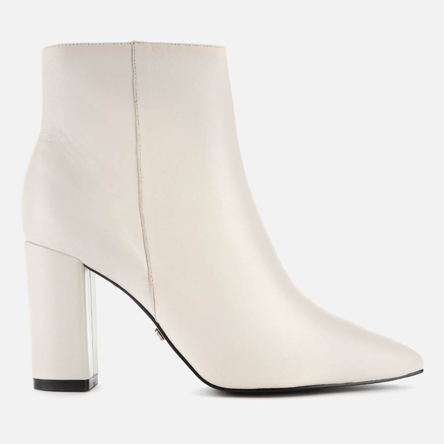Dune Women's Otilia Leather Heeled Ankle Boots - White | TheHut.com