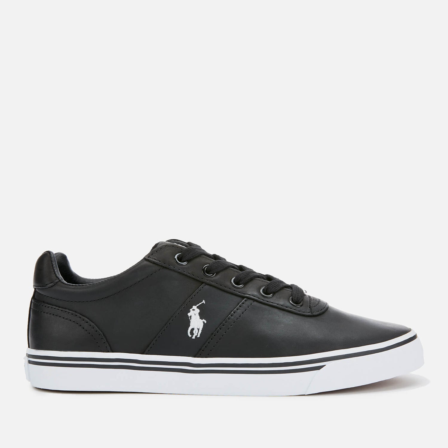 Polo Ralph Lauren Men's Hanford Leather Trainers - Black - Free UK ...