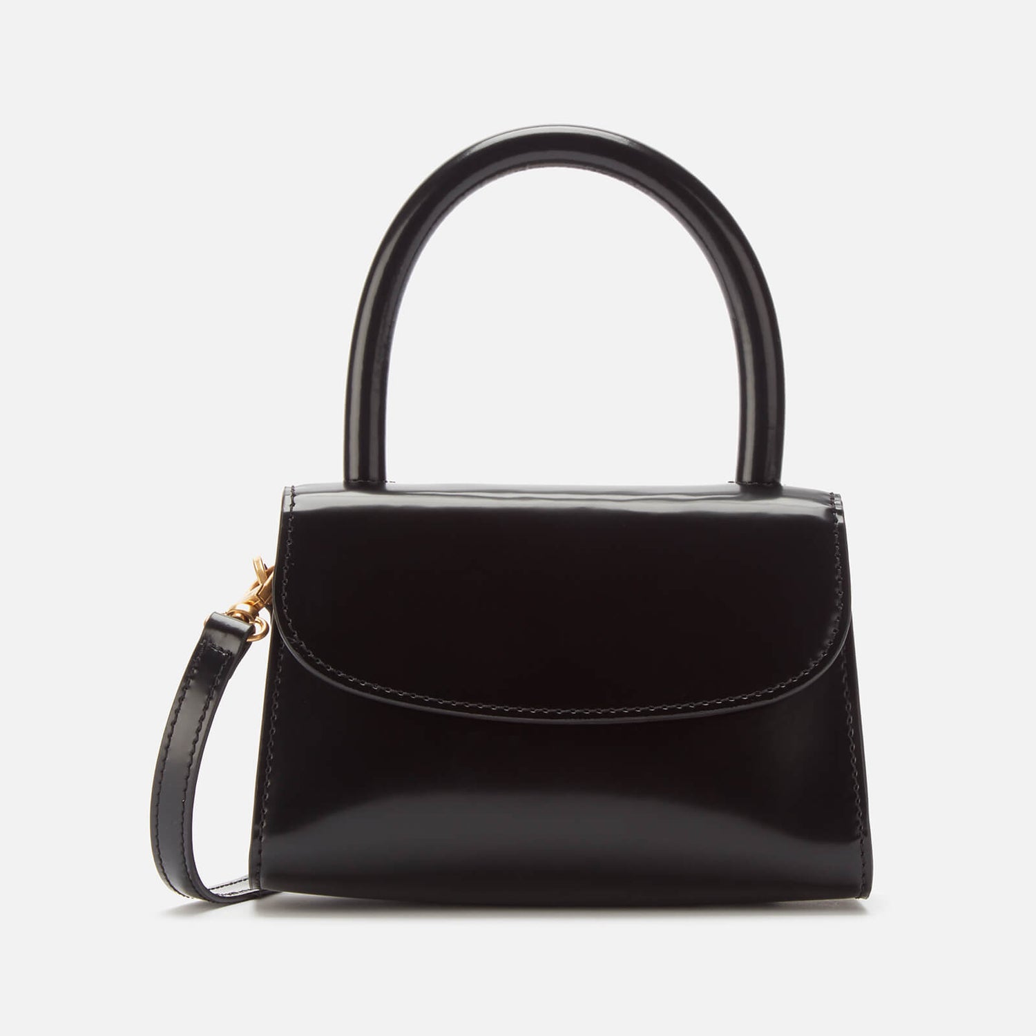 by FAR Women's Mini Semi Patent Leather Tote Bag - Black