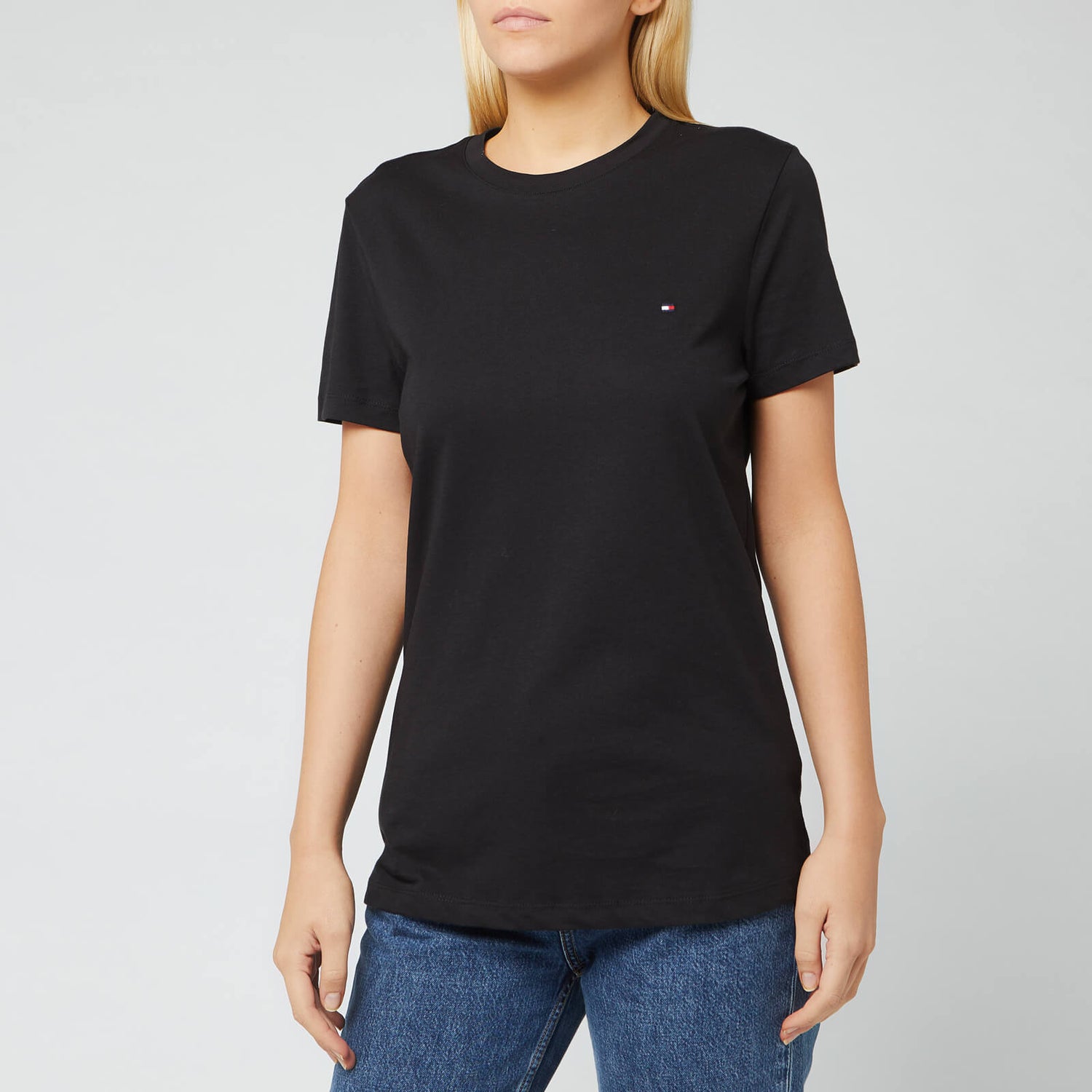 Black tommy hilfiger hotsell t shirt women's