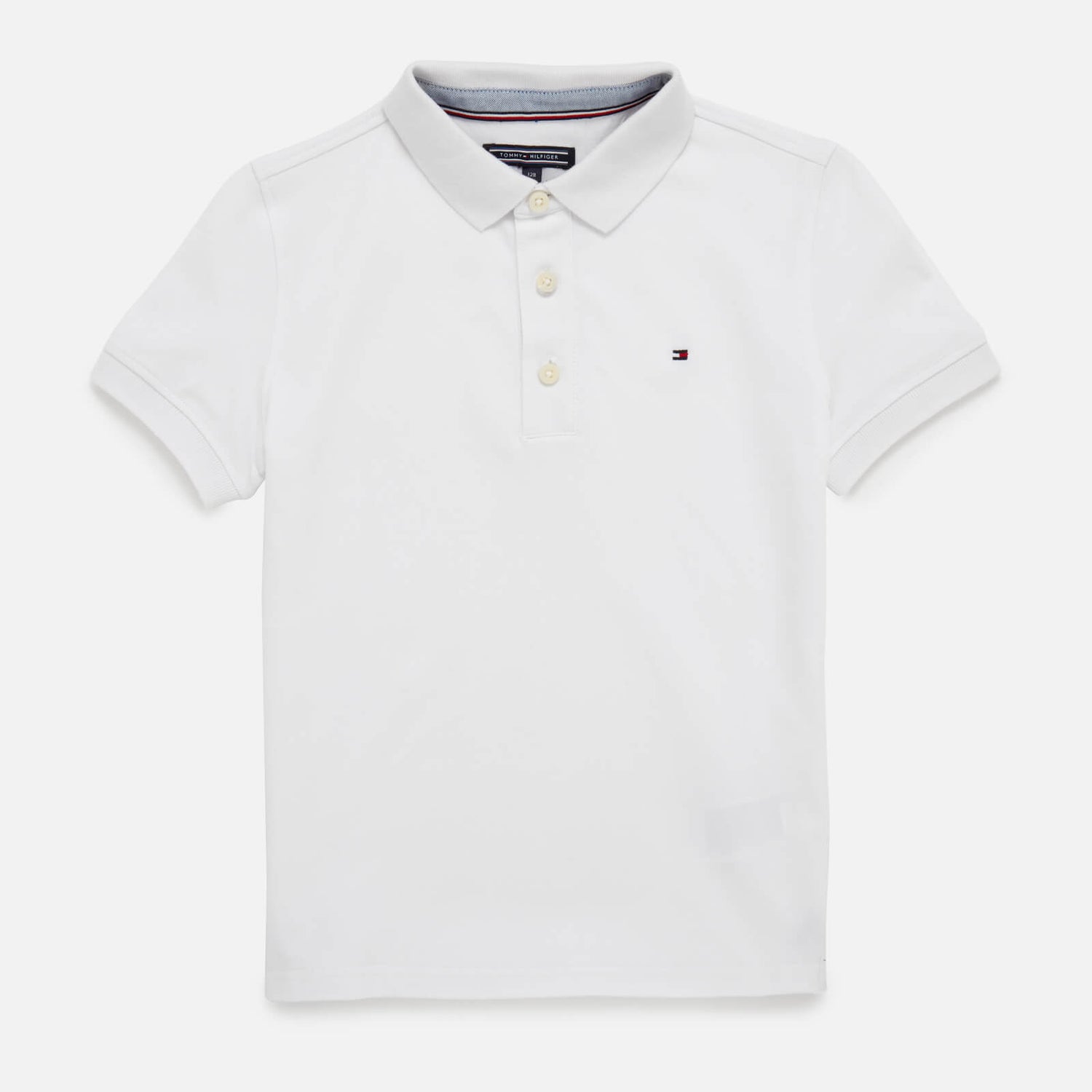Tommy Hilfiger Boys' Short Sleeve Polo Shirt - Bright White - 6 Years