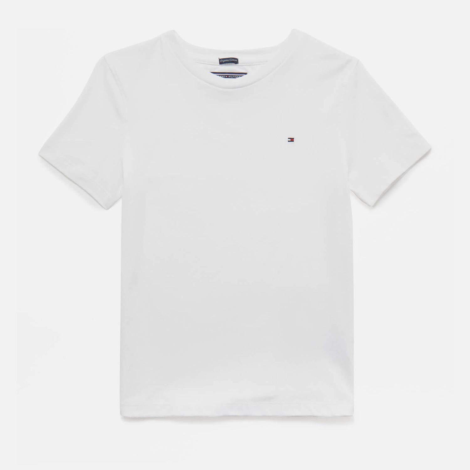 Tommy Hilfiger Boys' Basic Short Sleeve T-Shirt - Bright White - 6 Years