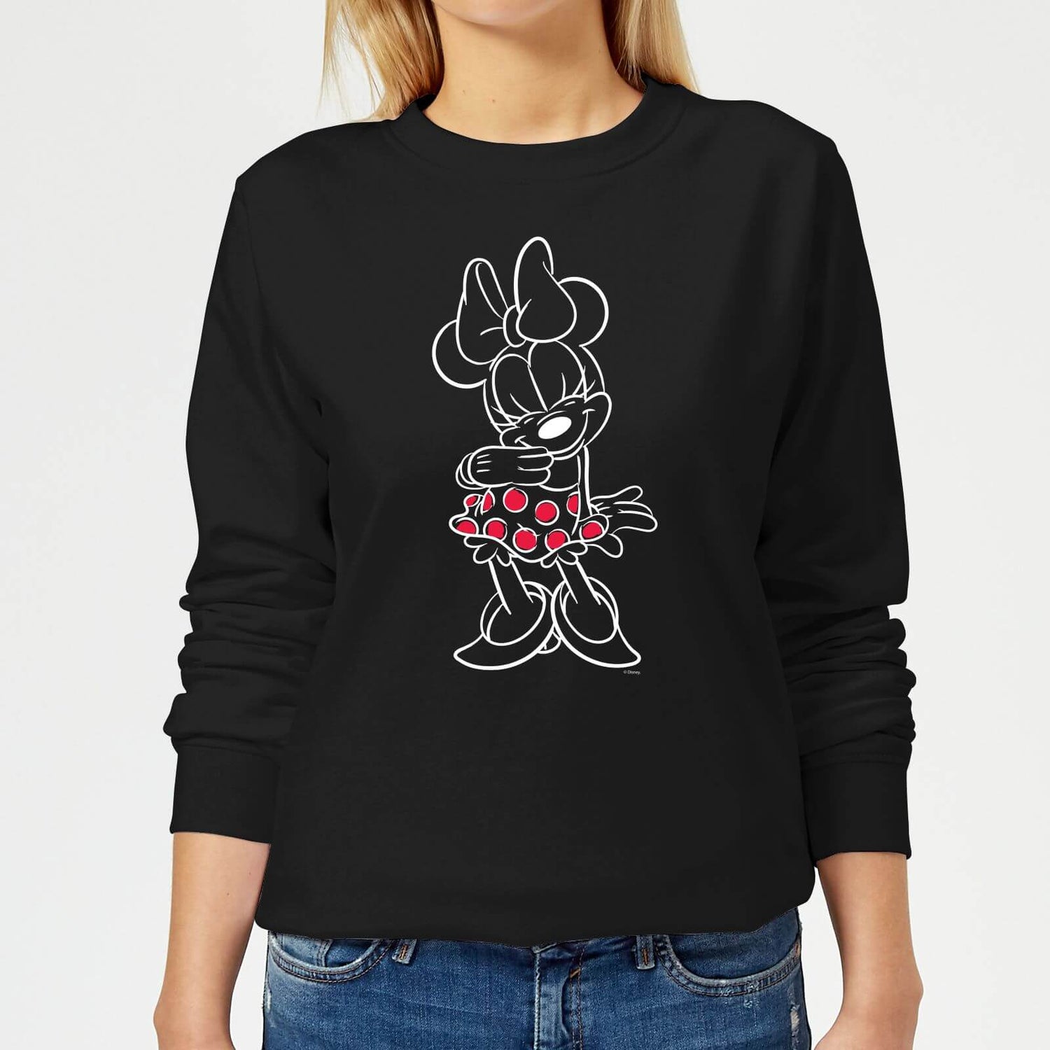 Disney Mini Mouse Line Art Women s Sweatshirt Black Clothing Zavvi UK