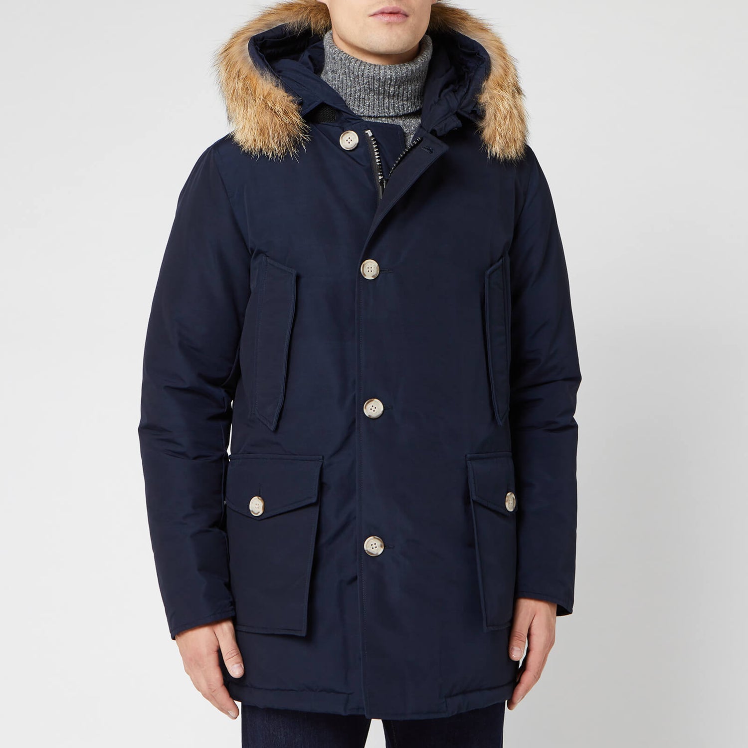 Woolrich Men's Artic Parka DF - Melton Blue - Free UK Delivery Available