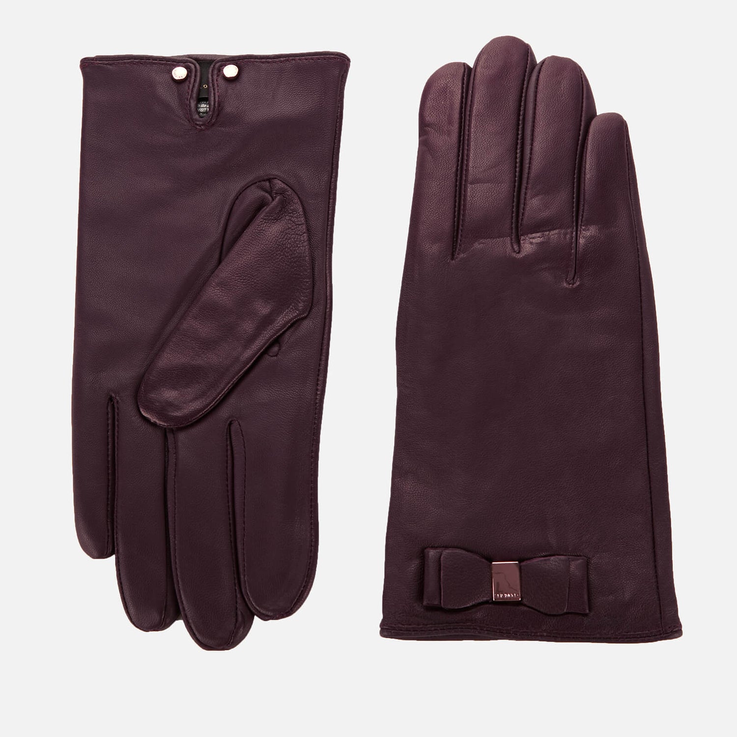 Ted Baker Women's Bblake Bow Gloves Oxblood