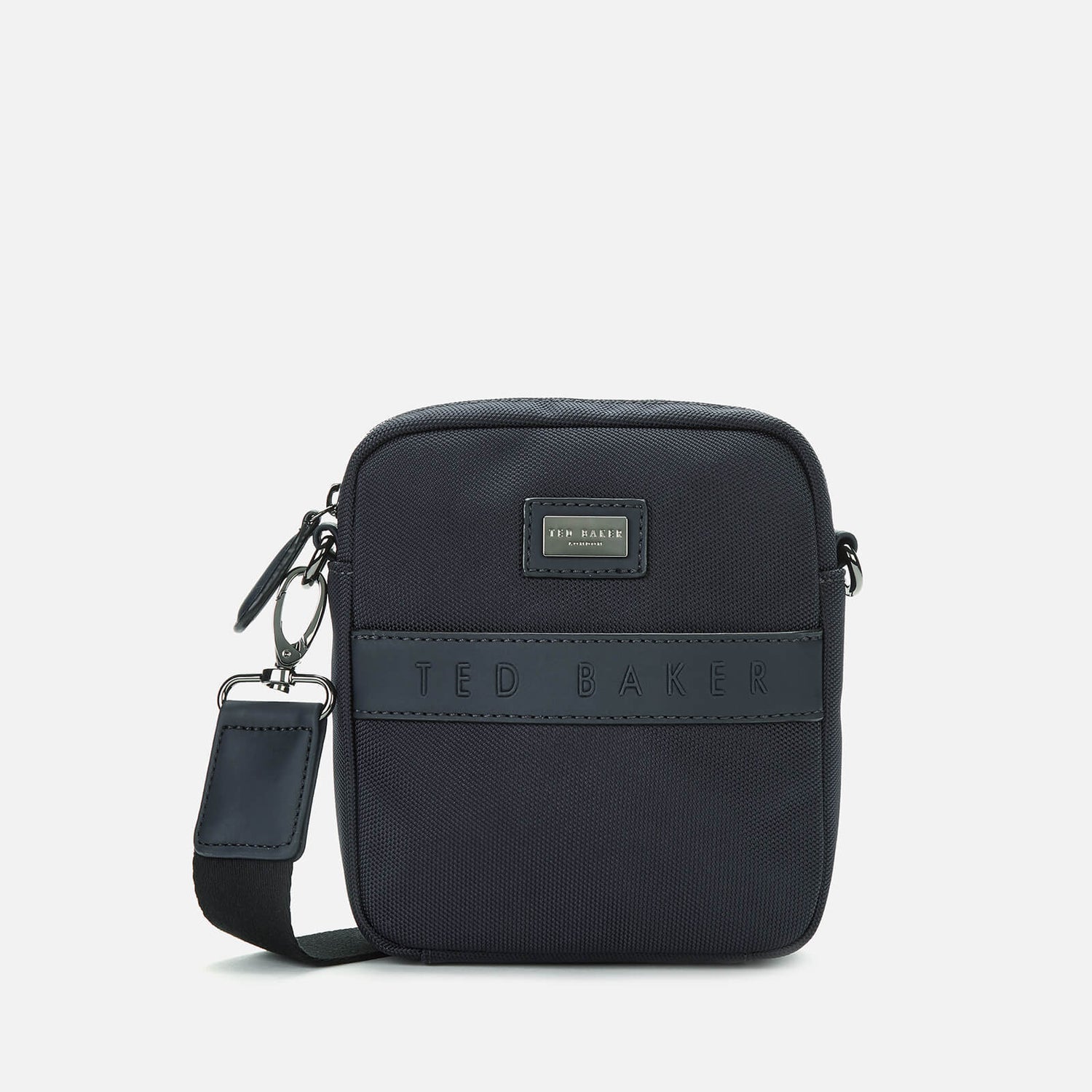 Ted Baker Men s Lillo Branded Nylon Mini Flight Bag Navy