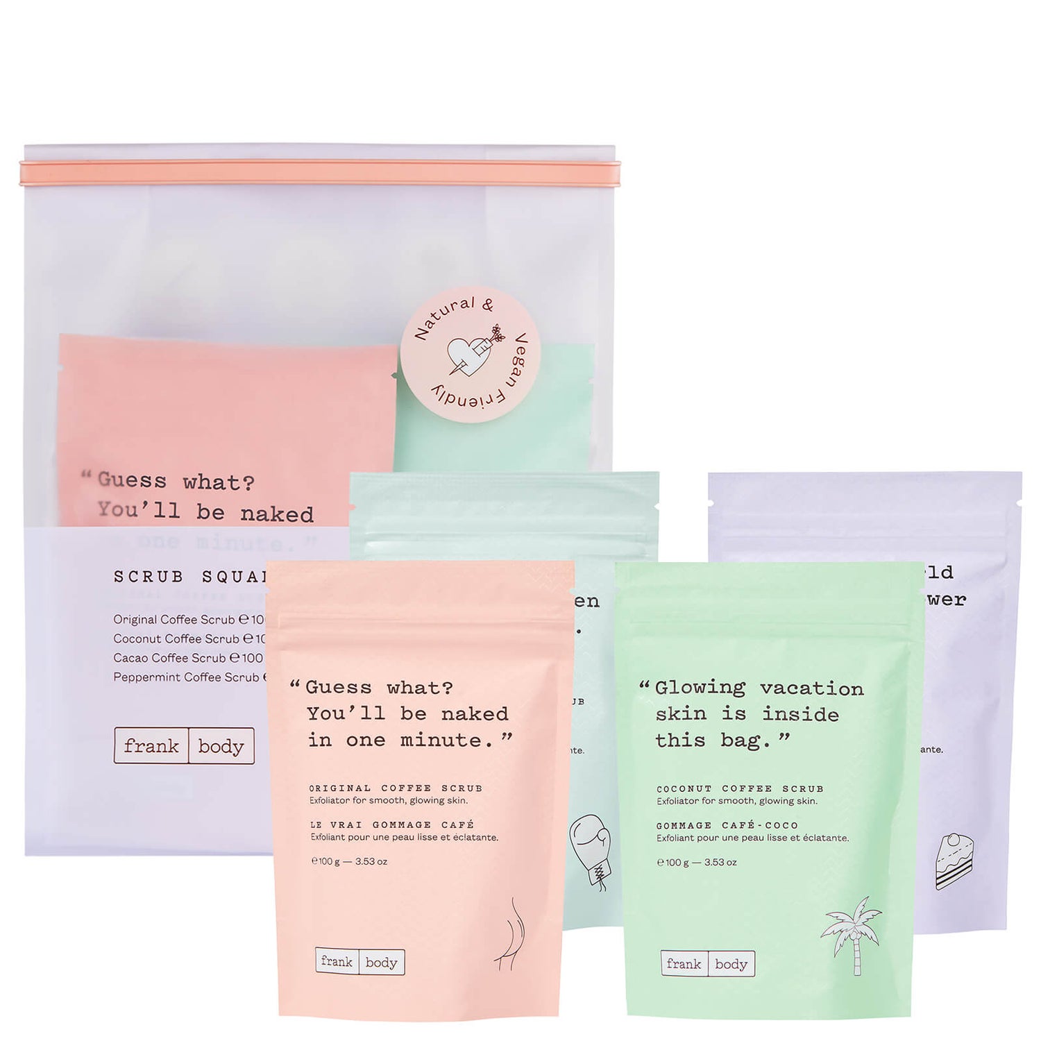 Frank Body Mini Scrub Squad Kit LOOKFANTASTIC