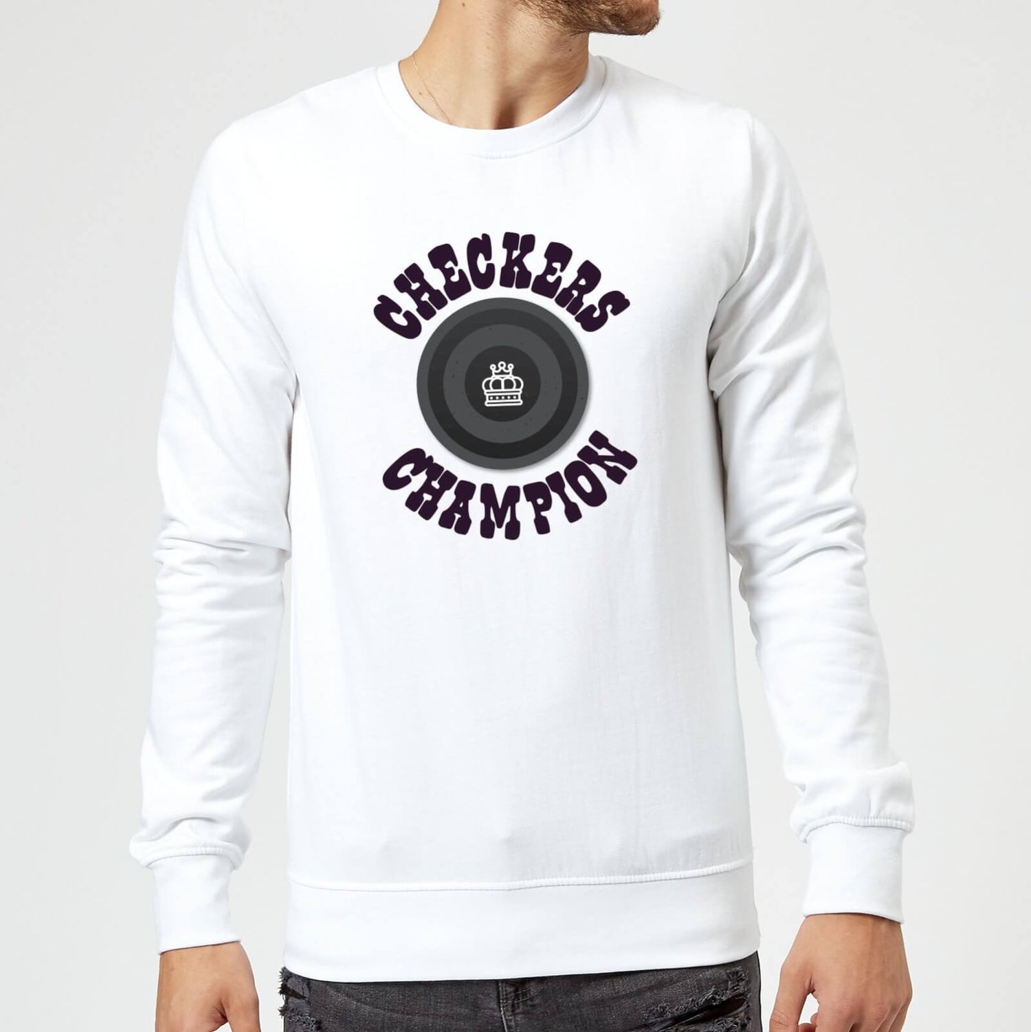 Checkers Champion Black Checker Sweatshirt White Clothing