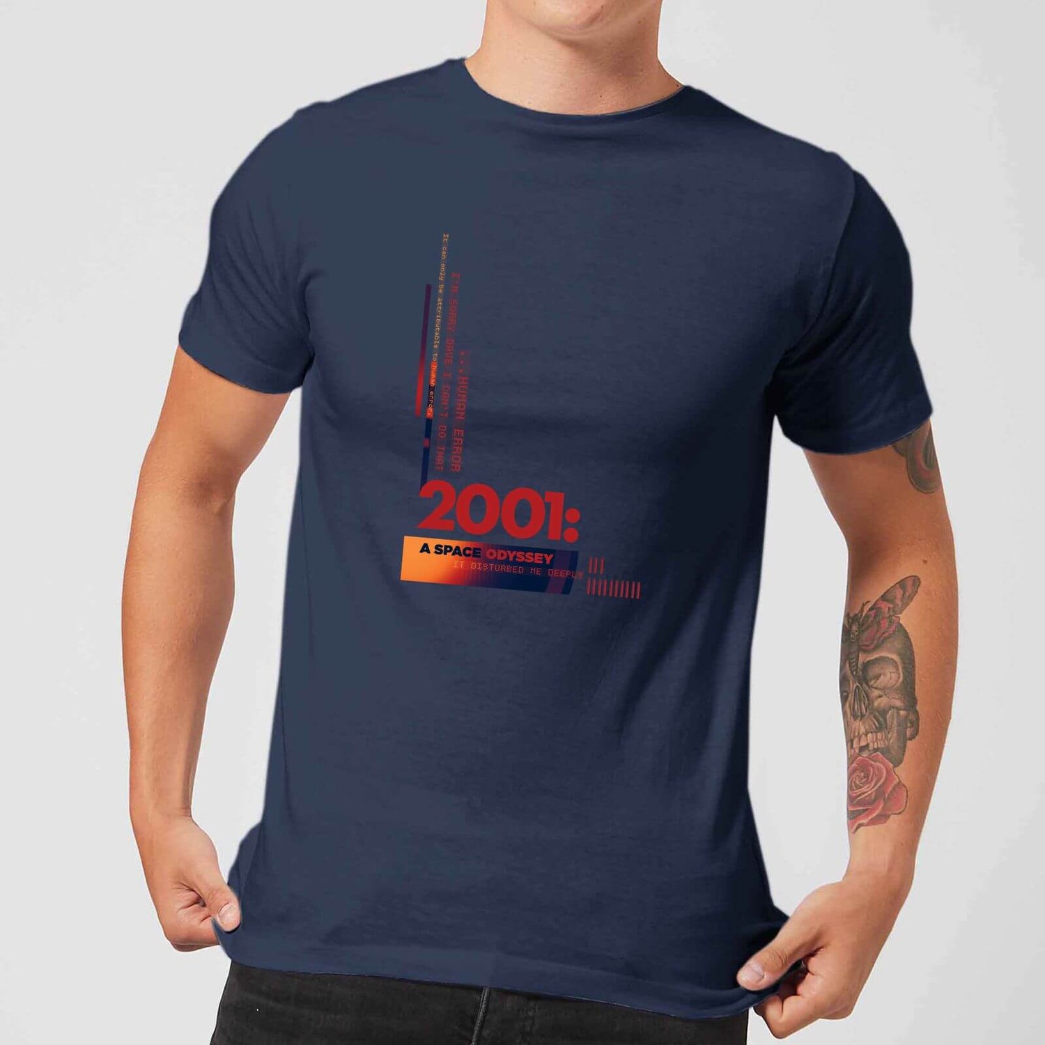 2001: A Space Odyssey Retro Logo Men's T-Shirt Navy Clothing