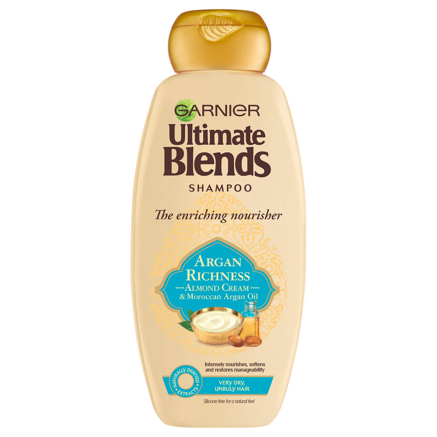 Garnier Ultimate Blends Argan Oil & Almond Cream Dry Hair Shampoo 360ml Spedizione GRATIS
