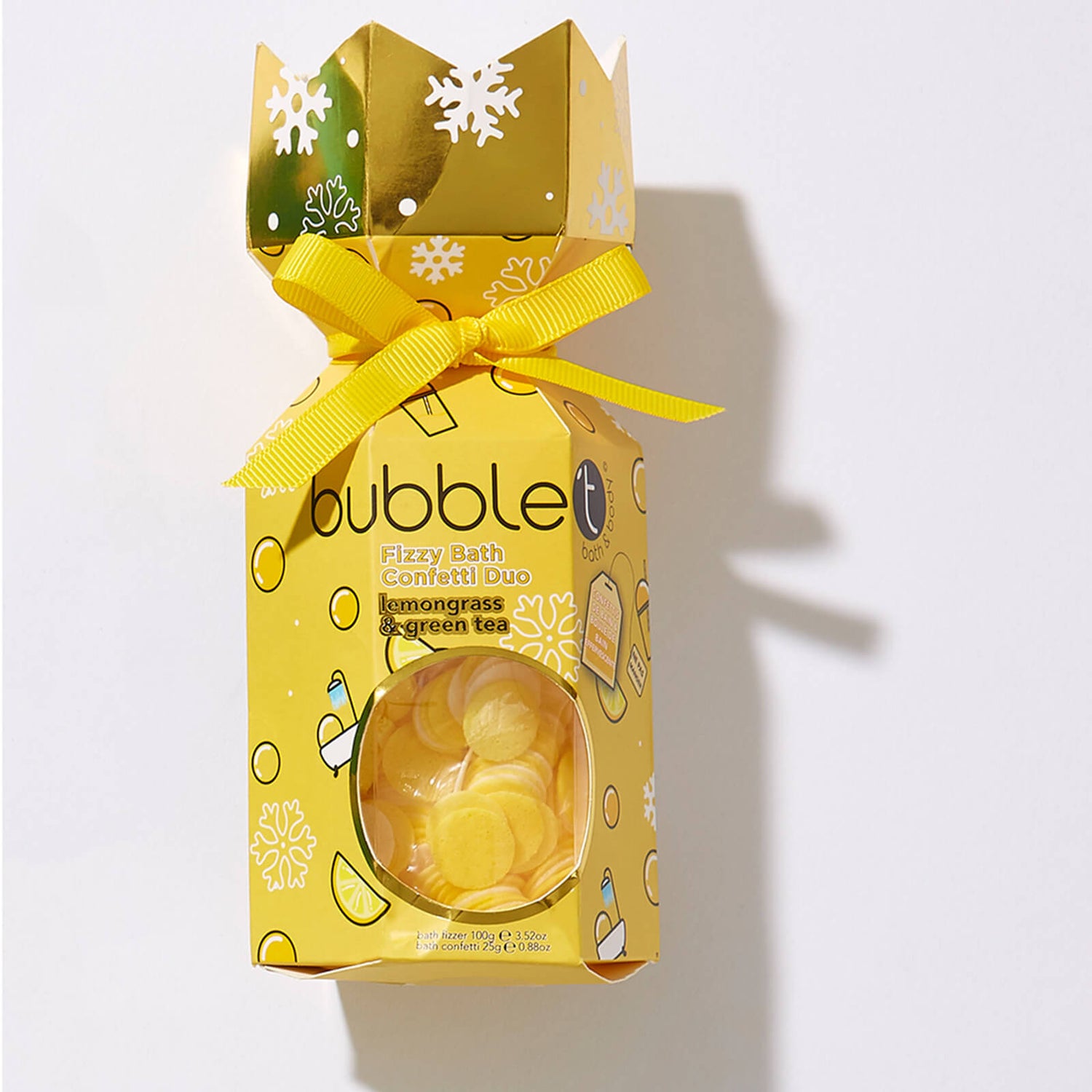 Bubble T Fizzy Bath Confetti Duo Lemongrass & Green Tea lookfantastic