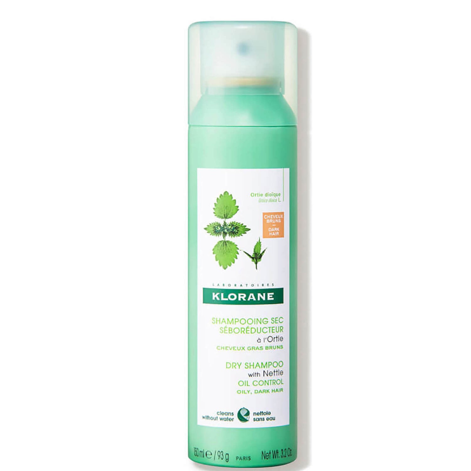 KLORANE Purifying Tinted Dry Shampoo with Nettle for Oily BrownDark Hair 150ml Buy Online