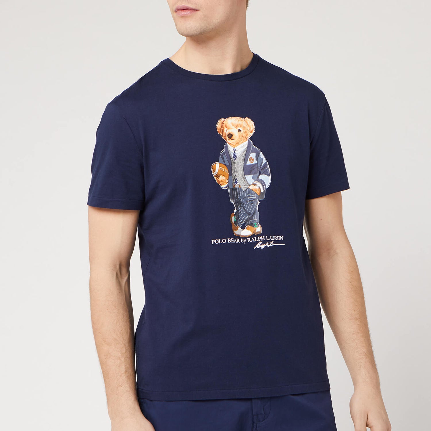 Polo Ralph Lauren Men's Bear Logo T-Shirt - Cruise Navy - Free UK ...