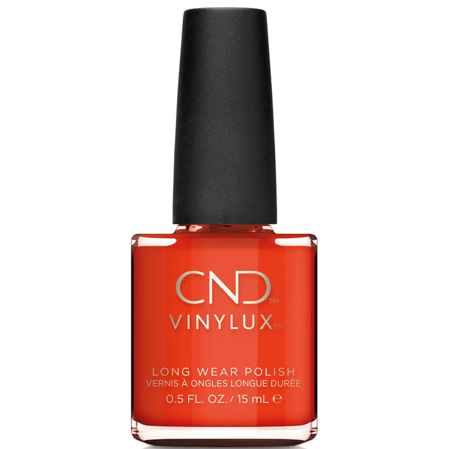 CND Vinylux Electric Orange Nail Varnish 15ml LOOKFANTASTIC