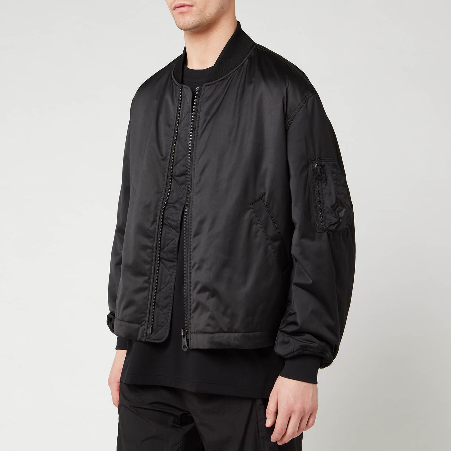 Y3 Men's Crft Graphic Bomber Jacket Black Free UK Delivery Available