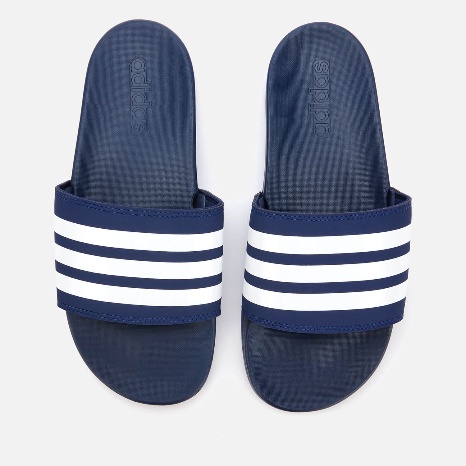 adidas Men's Adilette Comfort Slide Sandals Dark Blue