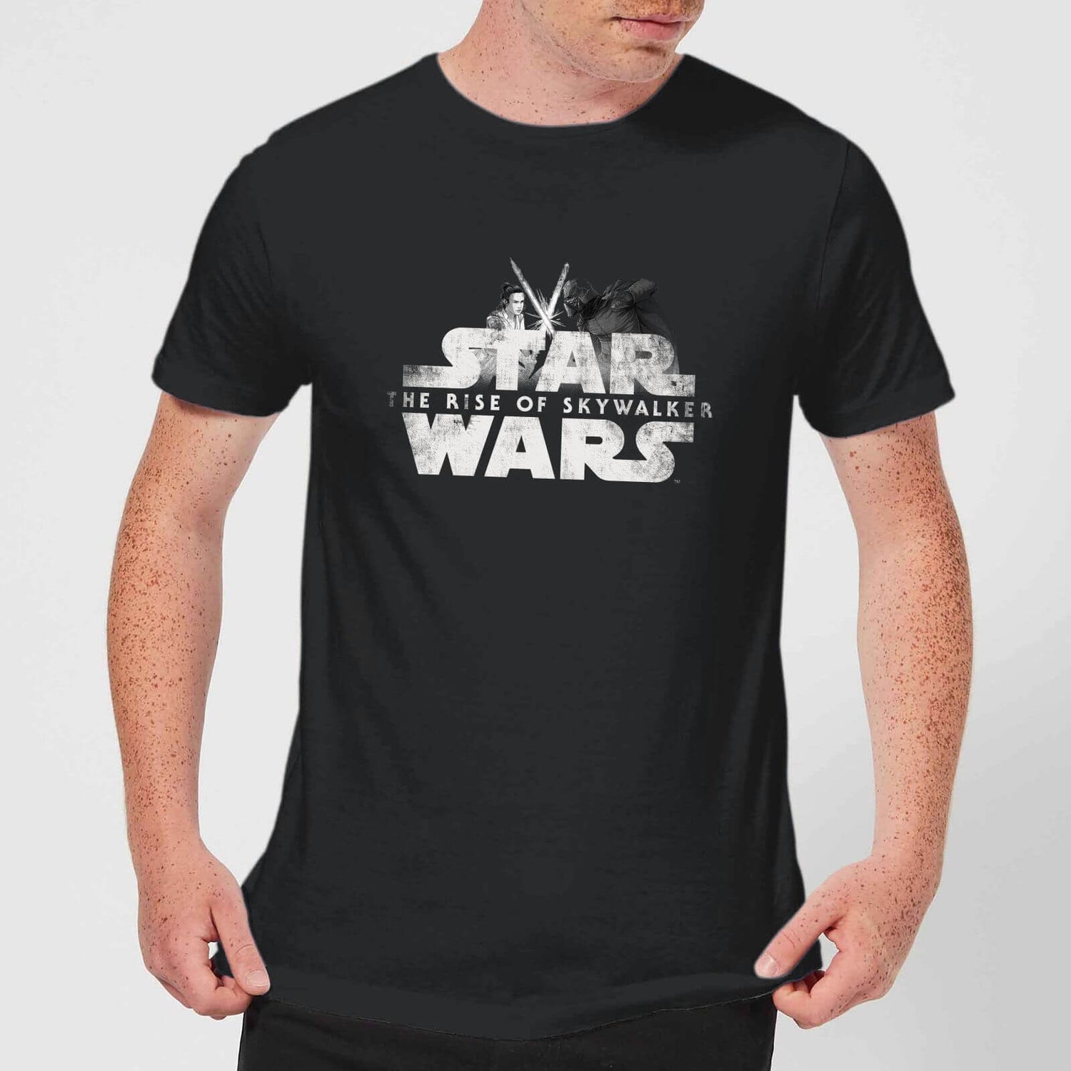 Star Wars: The Rise Of Skywalker Rey + Kylo Battle Men's T-Shirt ...