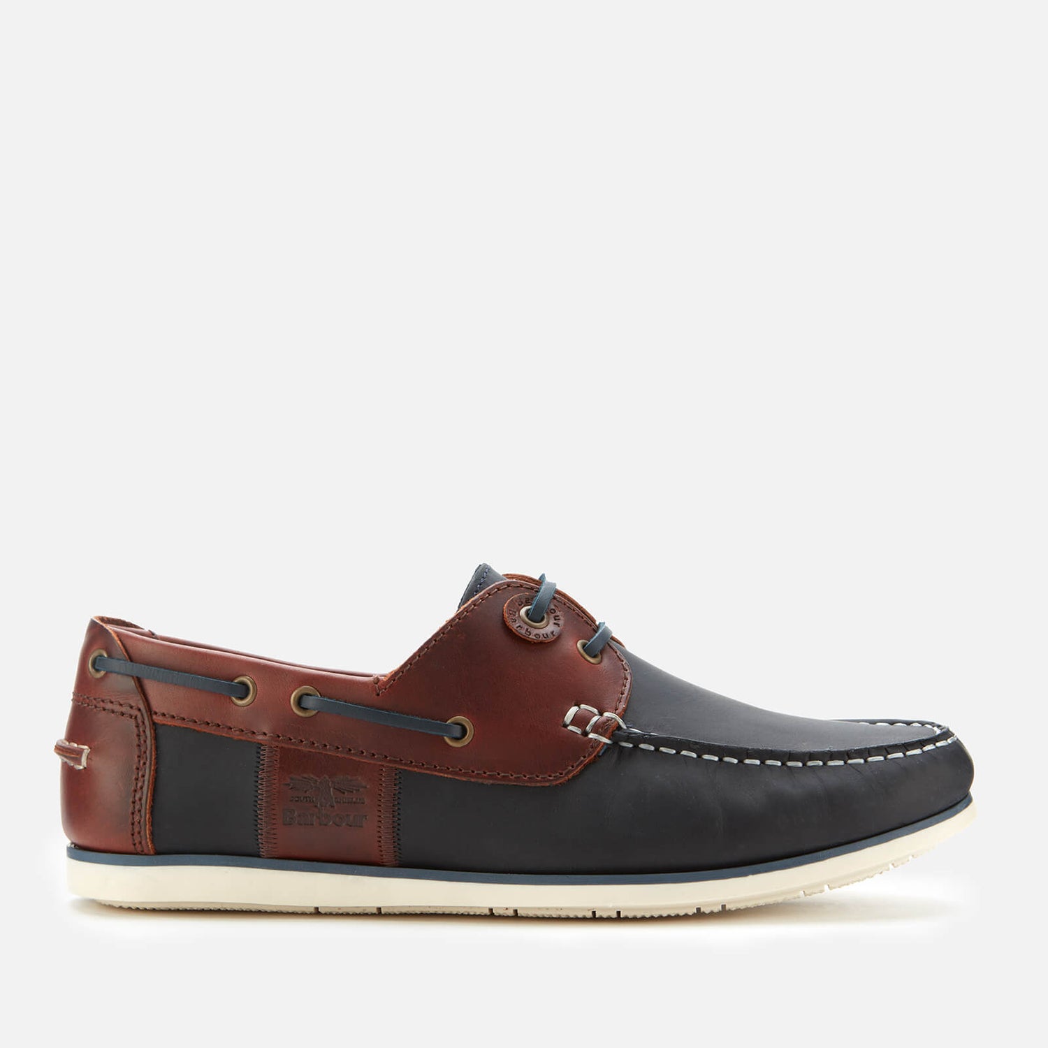 barbour navy boat shoes