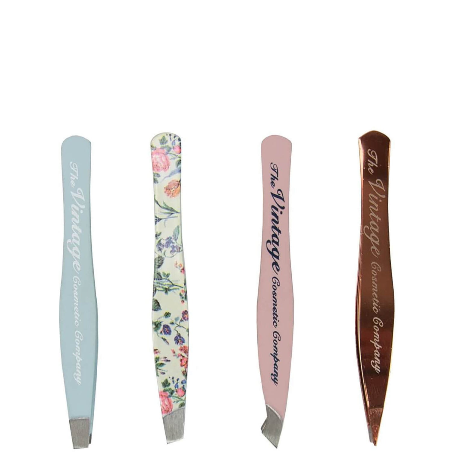 The Vintage Cosmetic Company 4 Piece Mini Tweezer Set lookfantastic