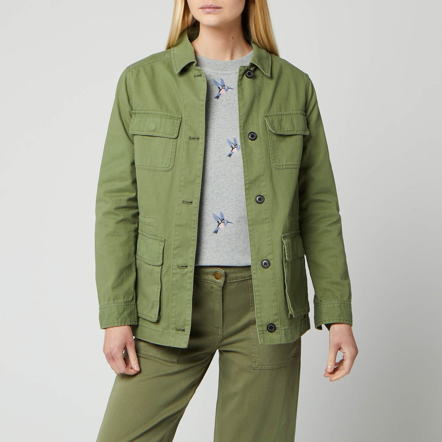 Barbour Women's Modern Country Lola Washed Casual Jacket Bay Leaf