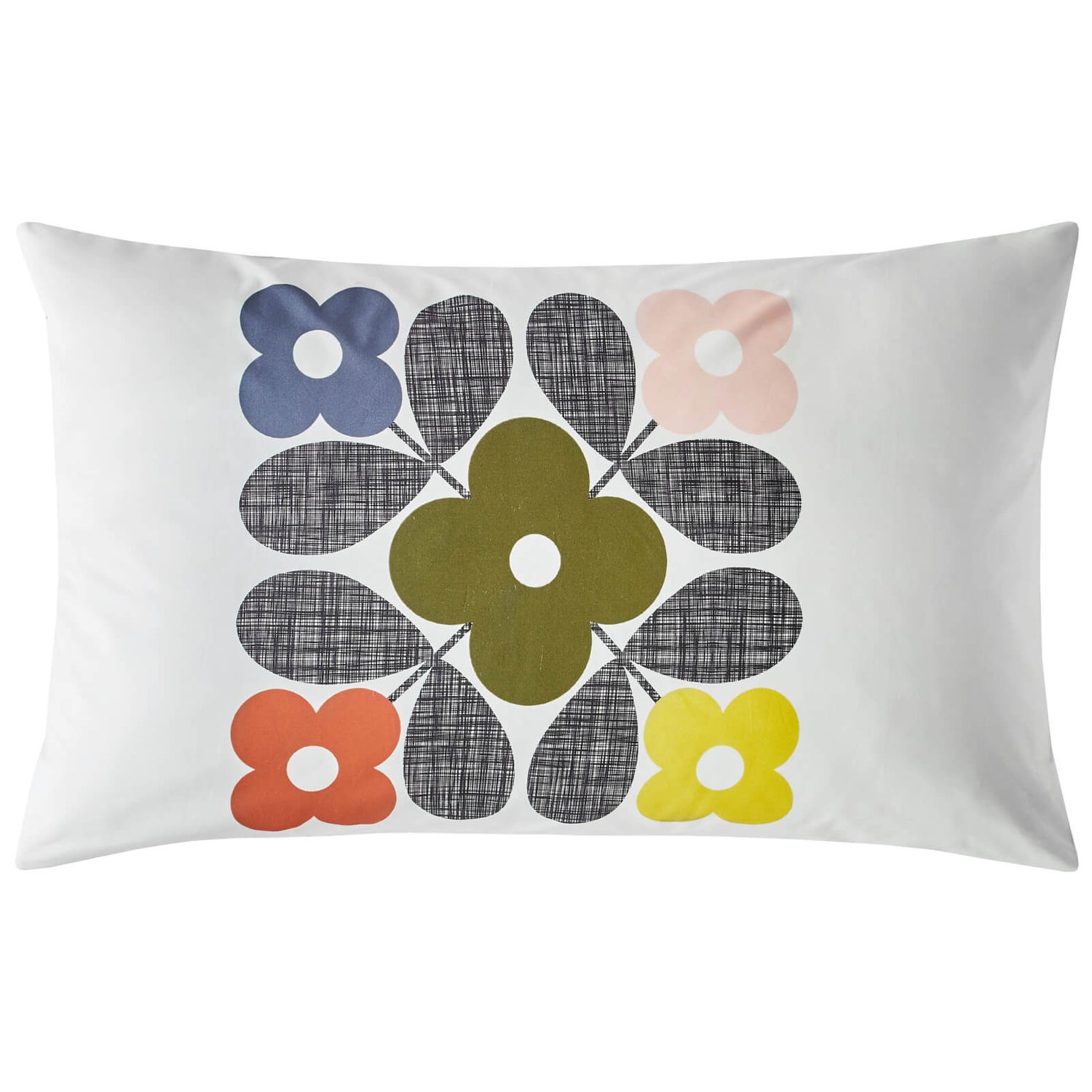 Orla Kiely Placement Flower Tile Pillowcase Pair | TheHut.com