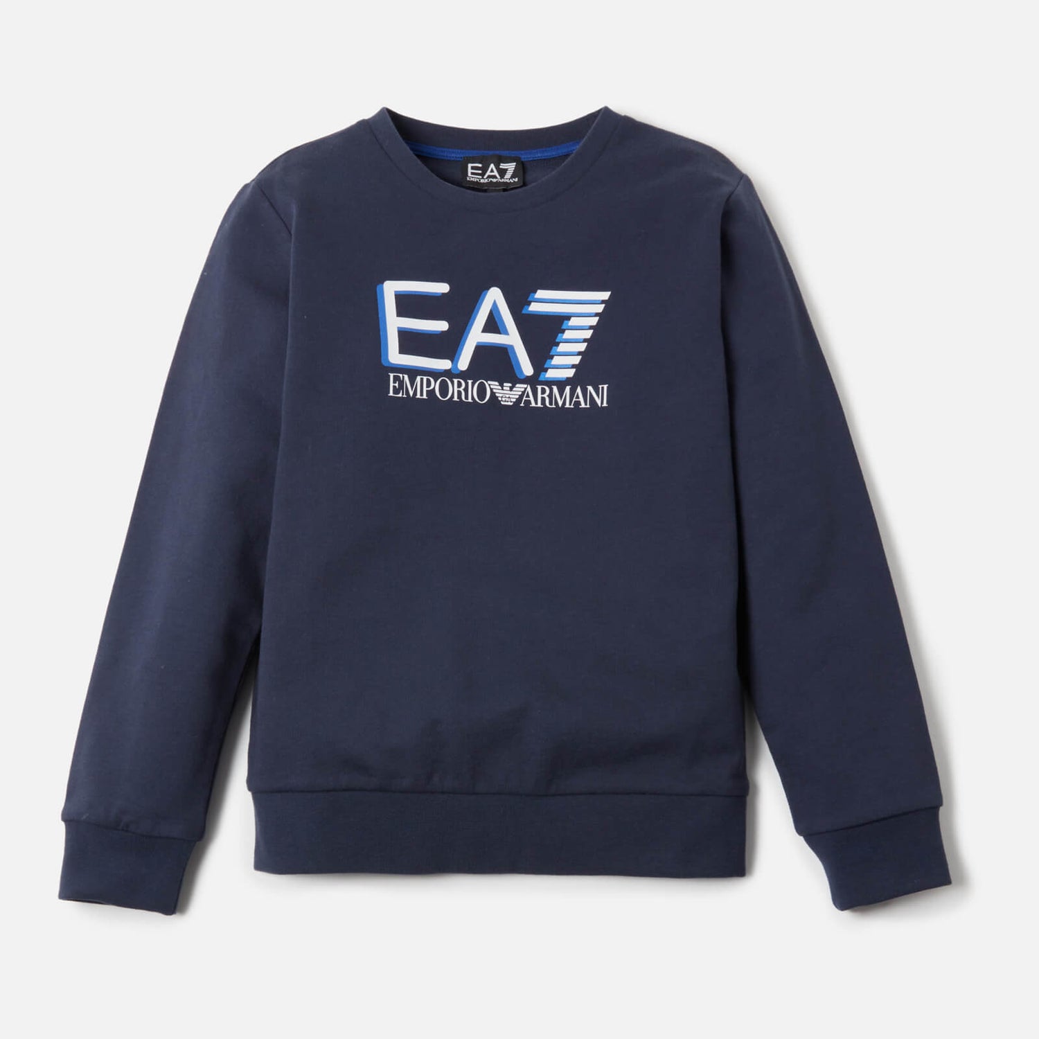Emporio Armani EA7 Boys' Large Logo Sweatshirt - Navy | TheHut.com