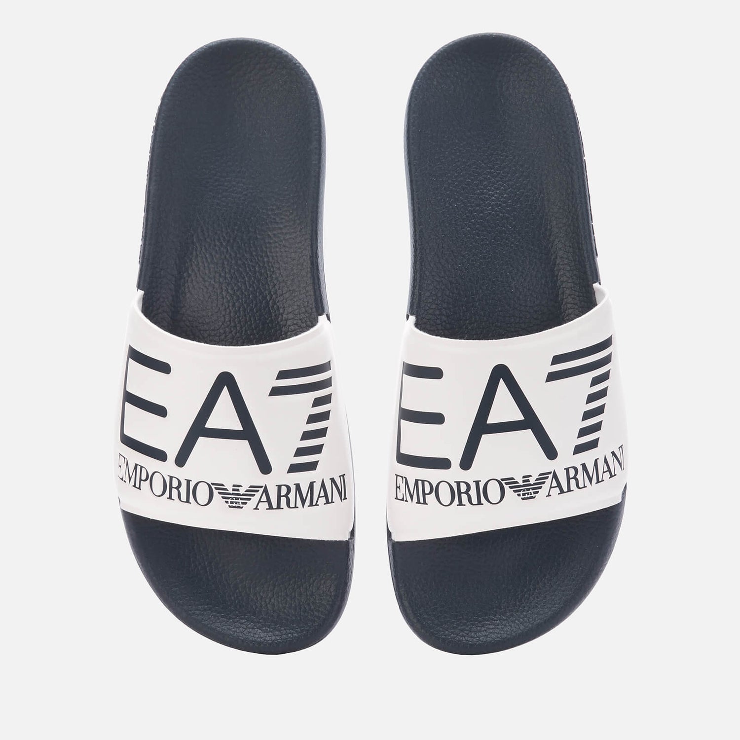 Emporio Armani EA7 Men's Logo Slide Sandals - Blue/White | TheHut.com