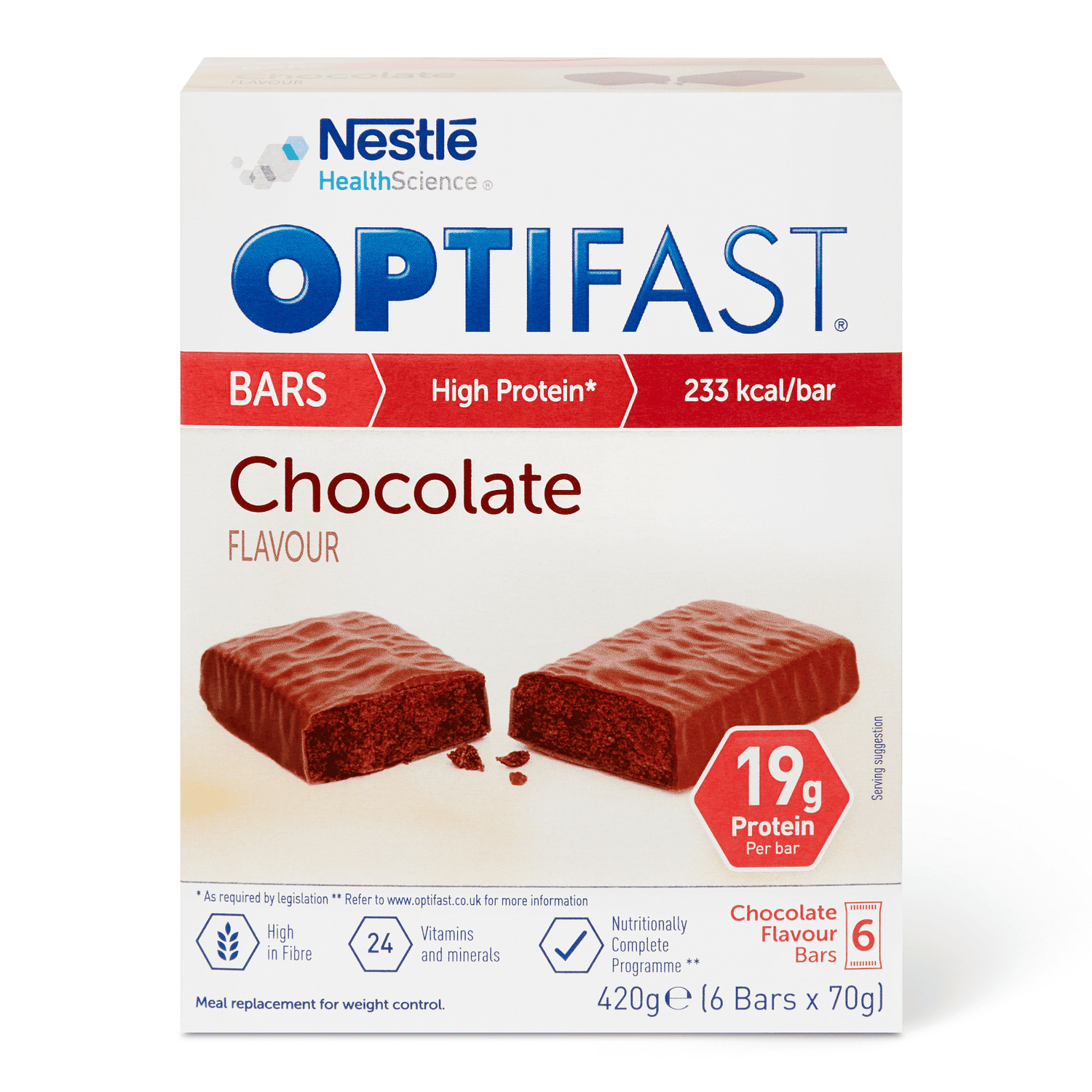 OPTIFAST Meal Bar Chocolate Box of 6 OPTIFAST® UK