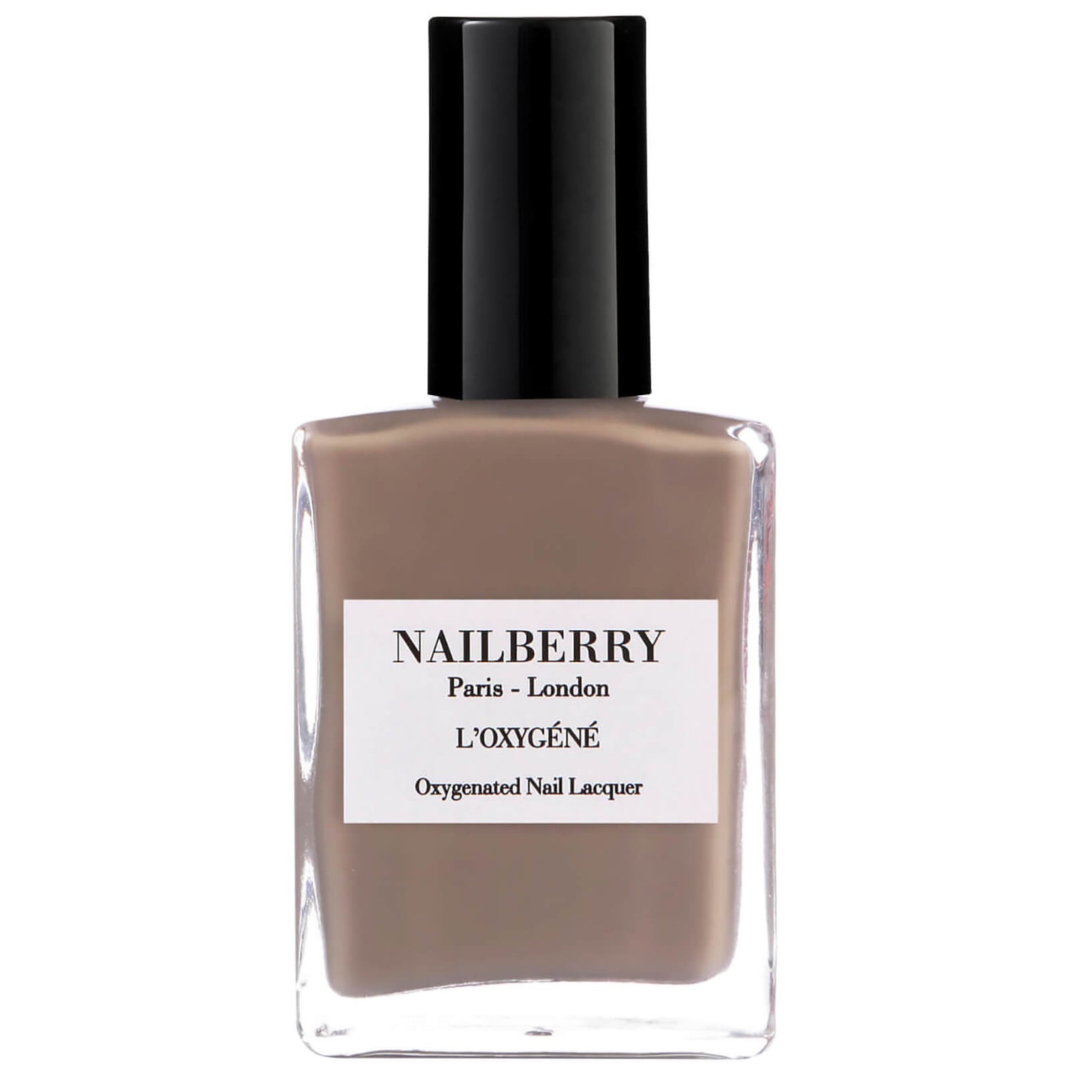 Nailberry Oxygene Nail Lacquer Mindful Grey (15ml) - LOOKFANTASTIC