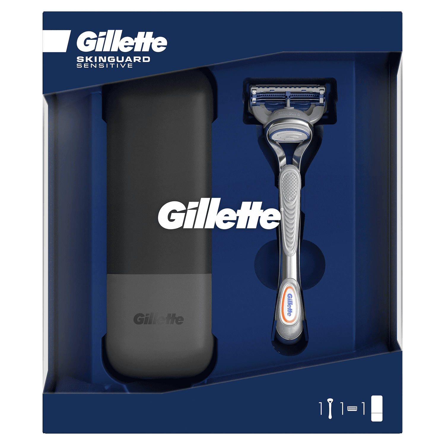 SkinGuard Sensitive Razor and Travel Gift Set GilletteUK
