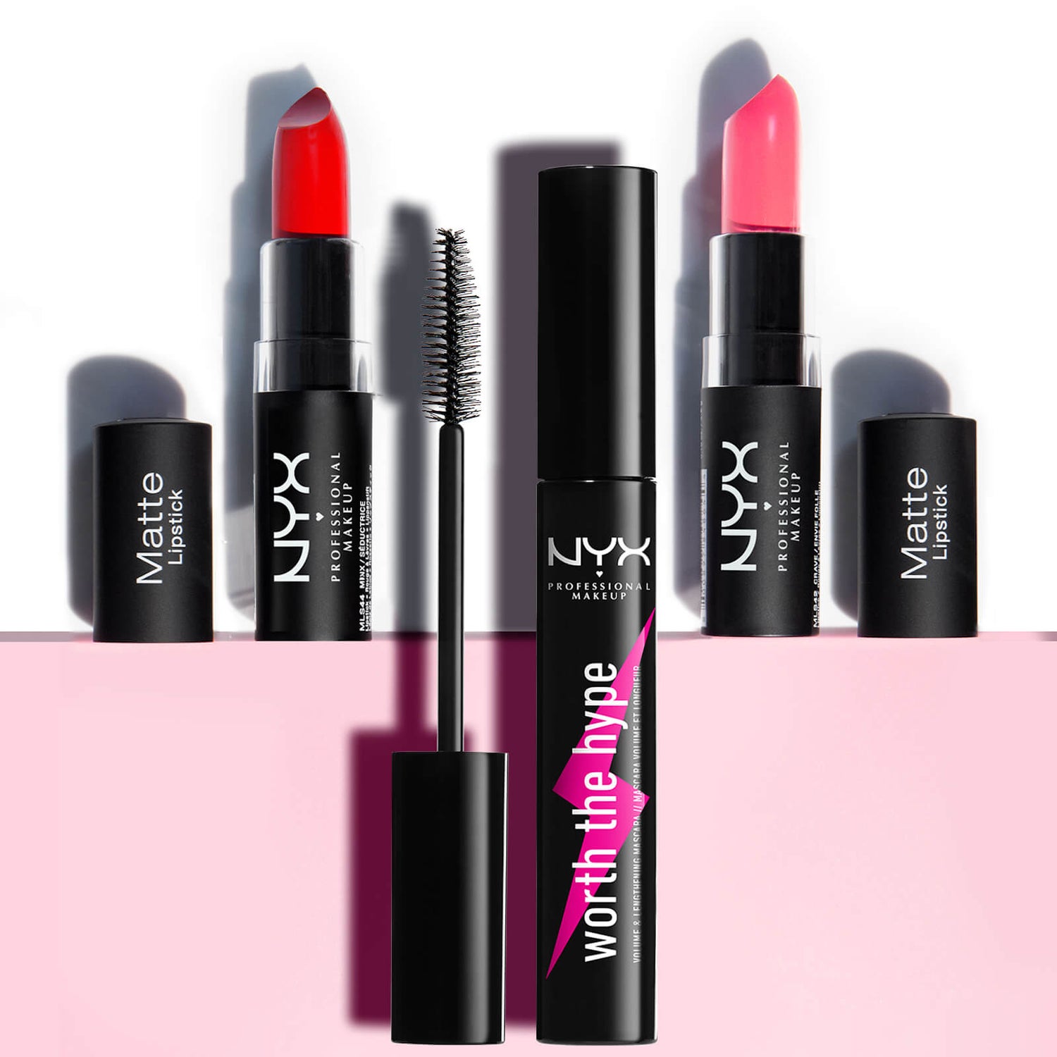 NYX Professional Makeup, Matte Lipstick Shade Perfect Red (Free Gift