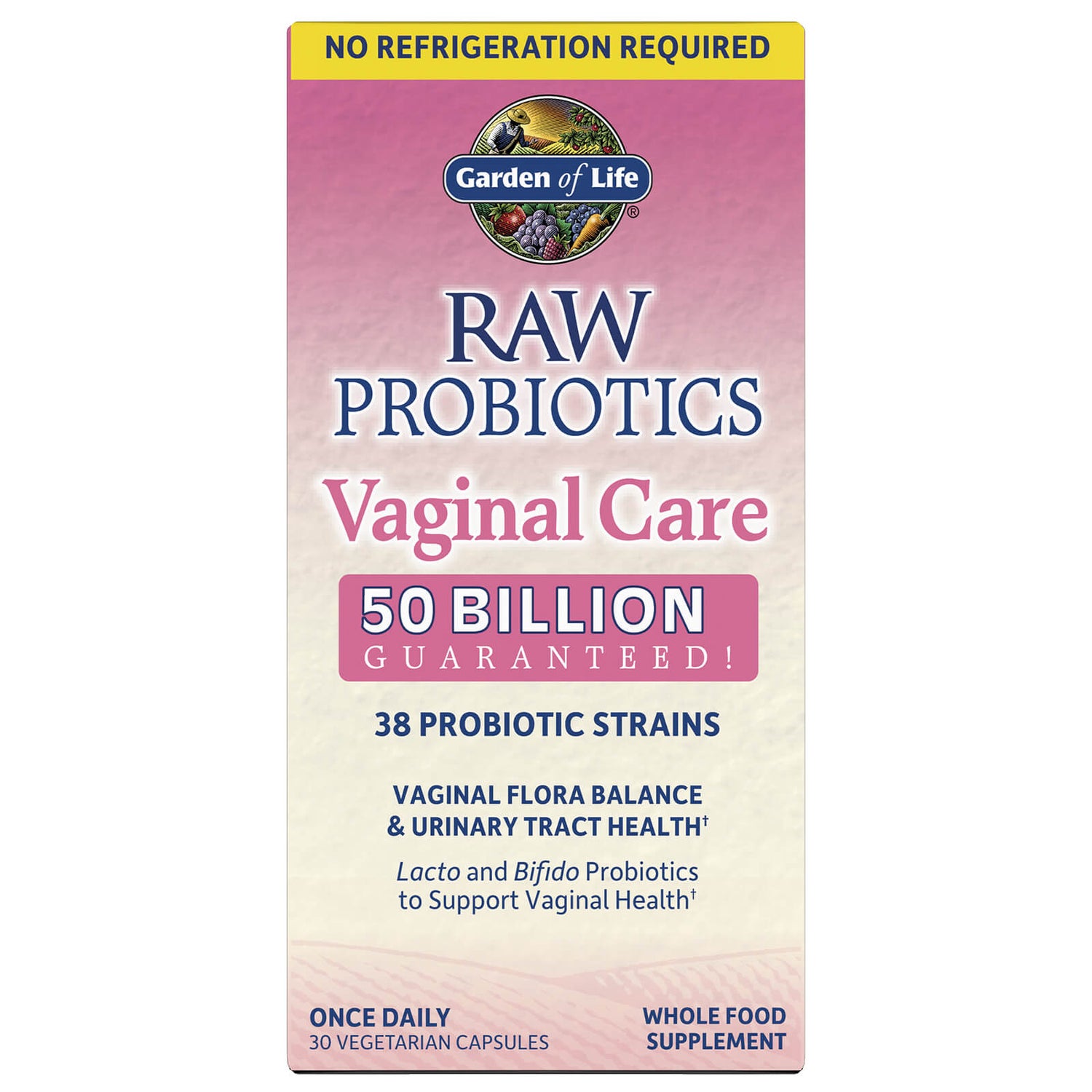 Raw Probiotic Vaginal Care Shelf 30 Capsules Garden of Life AU