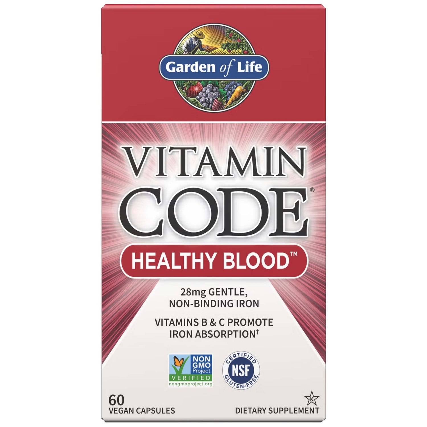 Vitamin Code Healthy Blood 60 Capsules Garden of Life AU
