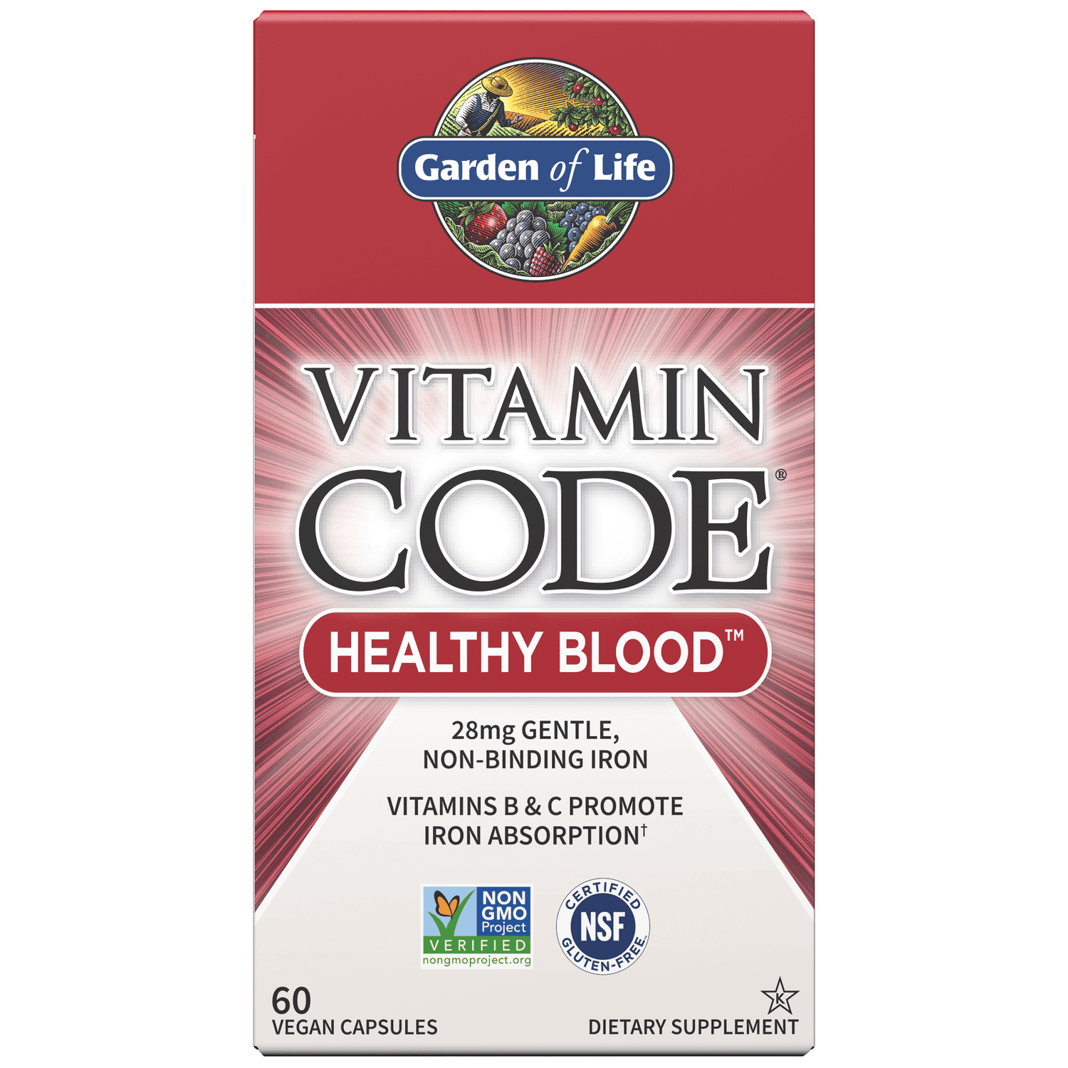 Vitamin Code Healthy Blood 60 Capsules Garden of Life UK