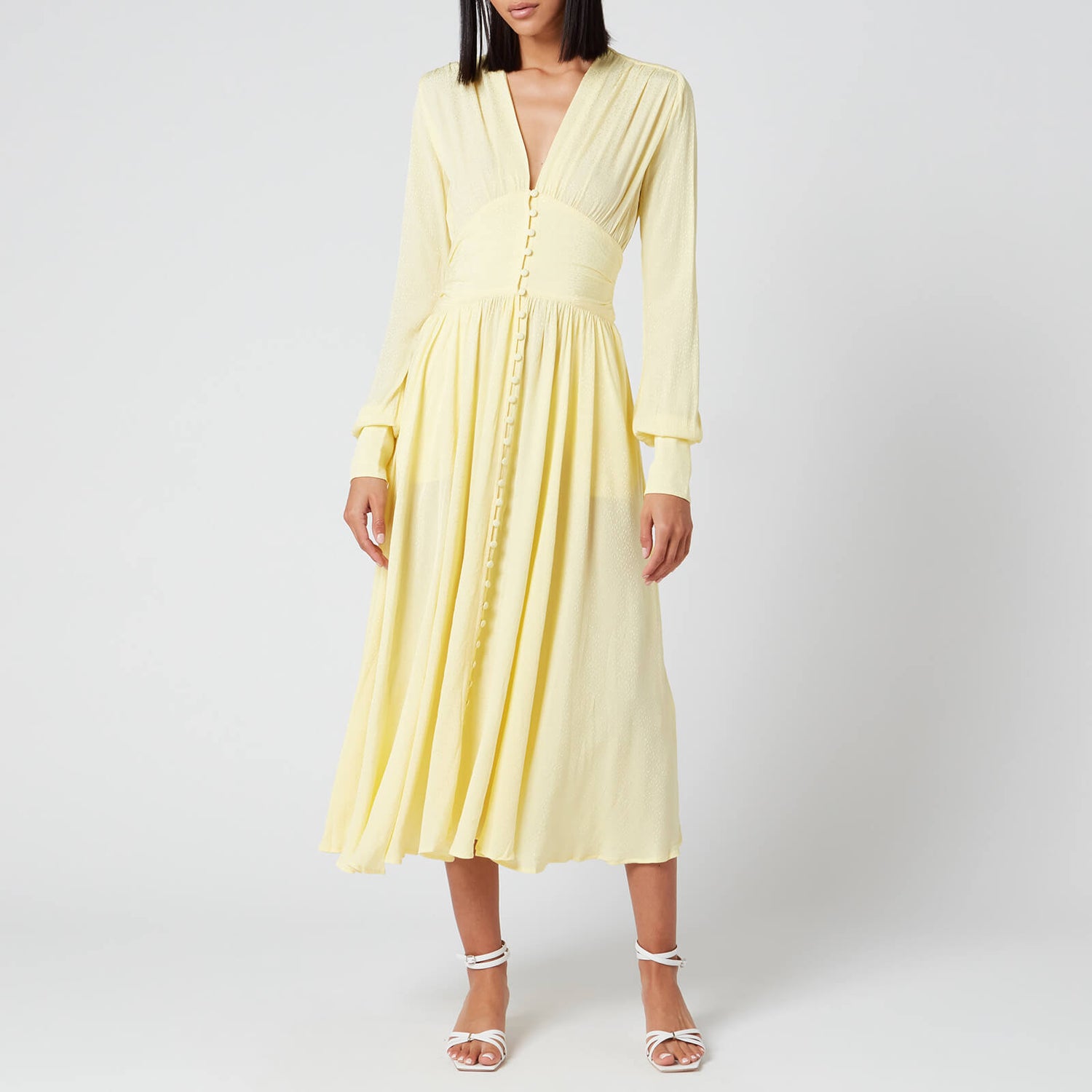 ROTATE Birger Christensen Women's Tracy Long Dress - Lemonade - Free UK ...