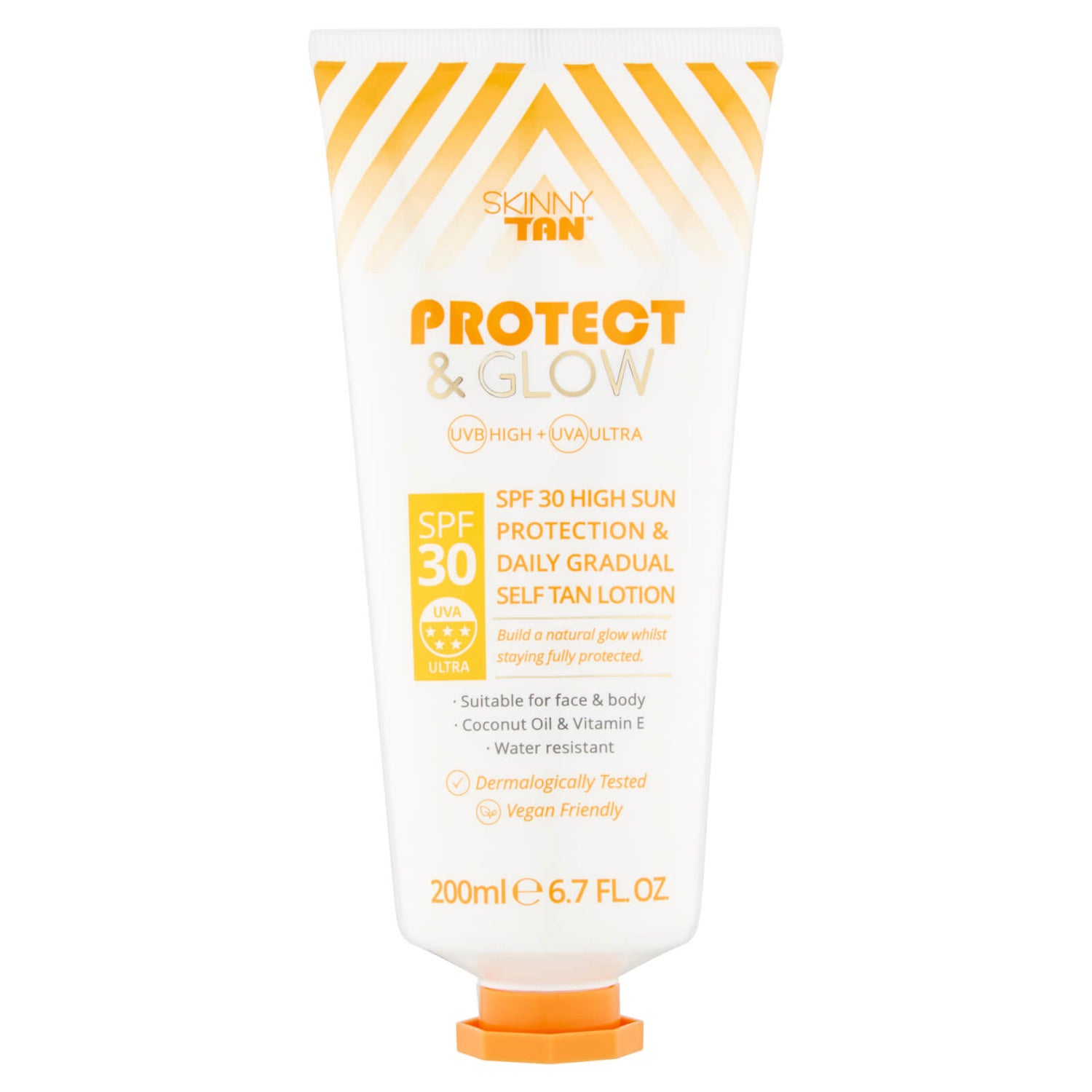Skinny Tan Protect & Glow Lotion SPF30 200ml LOOKFANTASTIC