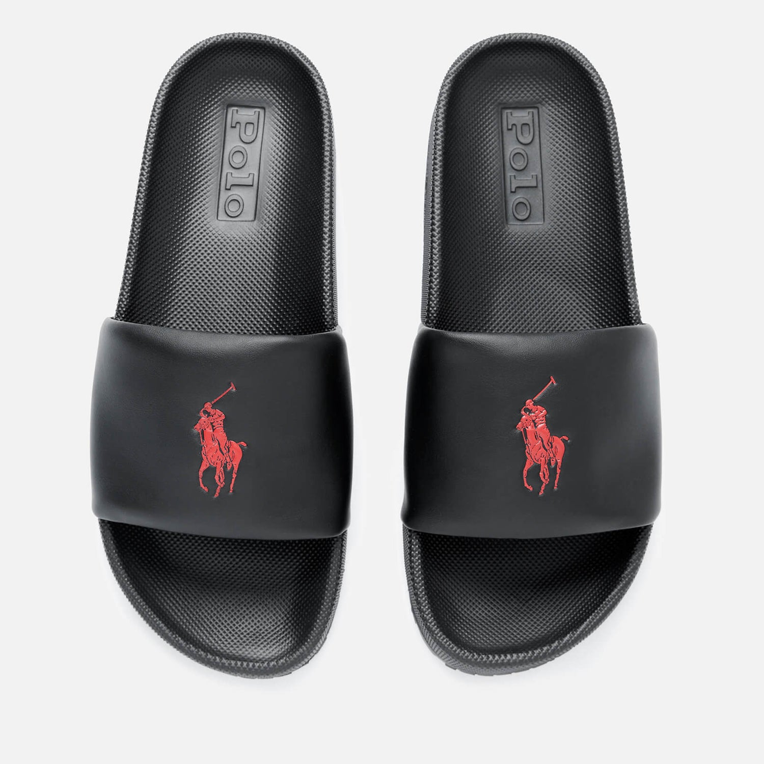 Polo Ralph Lauren Men's Cayson Slide Sandals - Black/Red - Free UK
