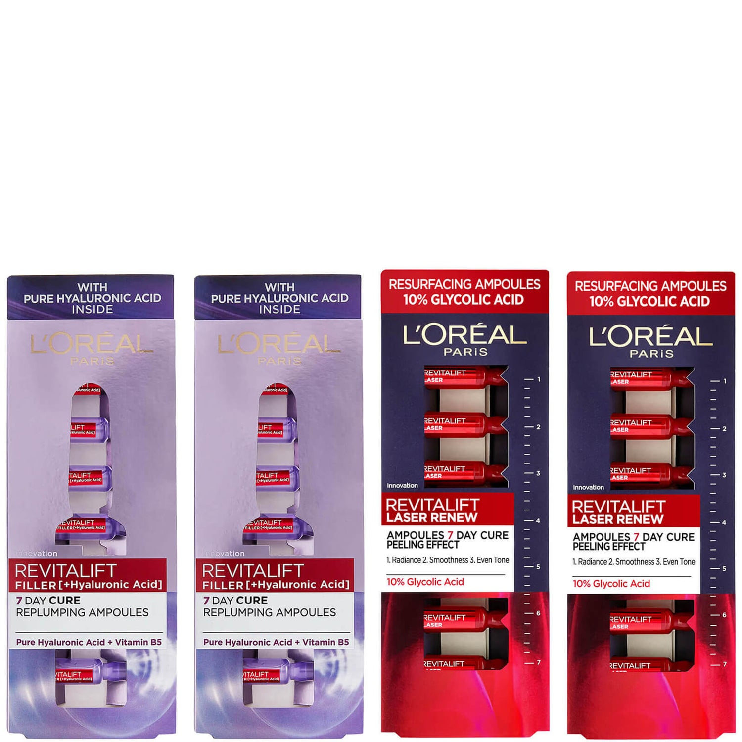 L'Oréal Paris Revitalift Hyaluronic Acid and 10 Glycolic Acid Ampoules