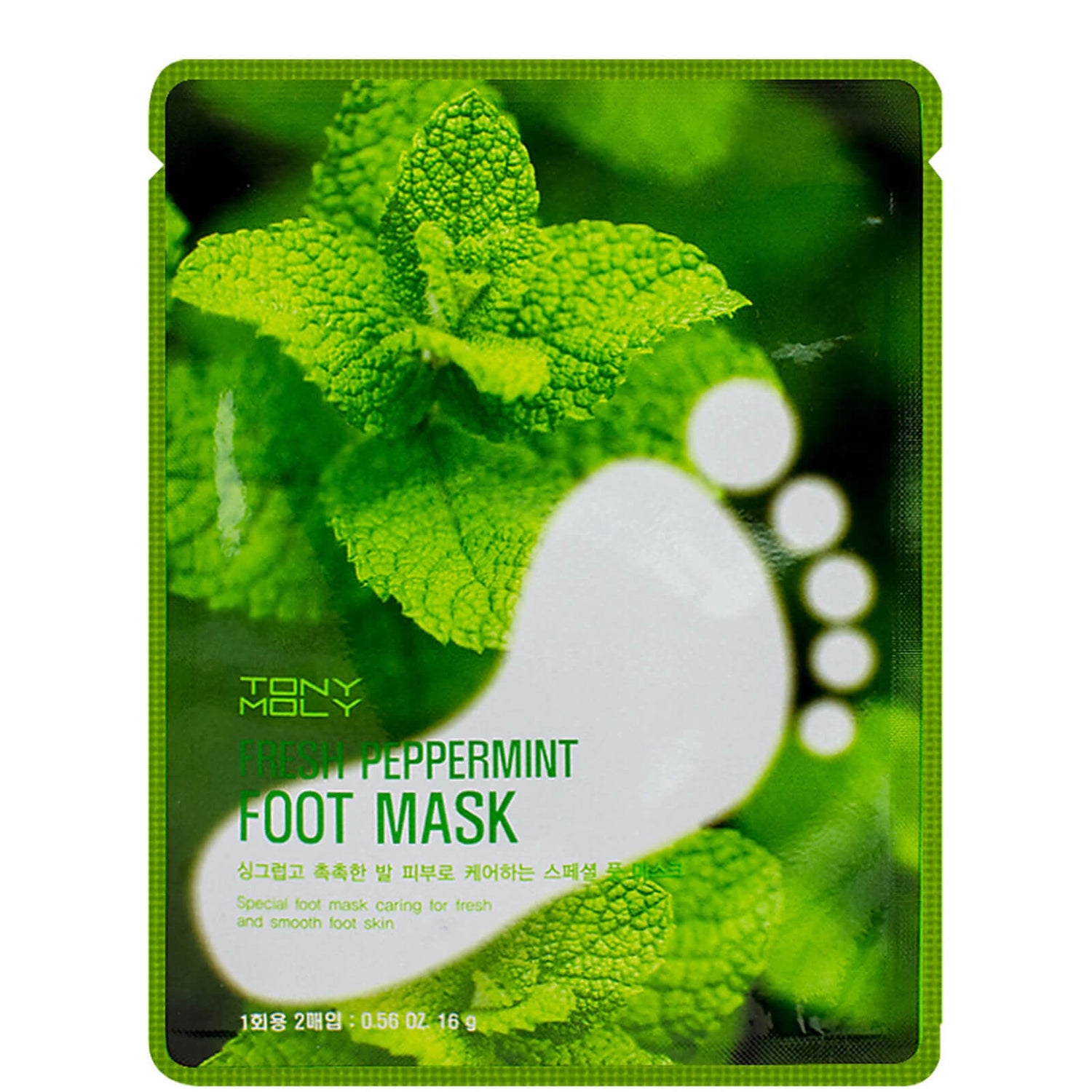 TONYMOLY Fresh Peppermint Foot Mask 16g lookfantastic Singapore
