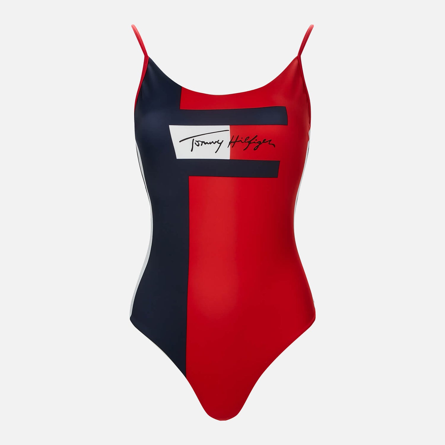 Tommy Hilfiger Women's One Piece Swimsuit Pitch Blue