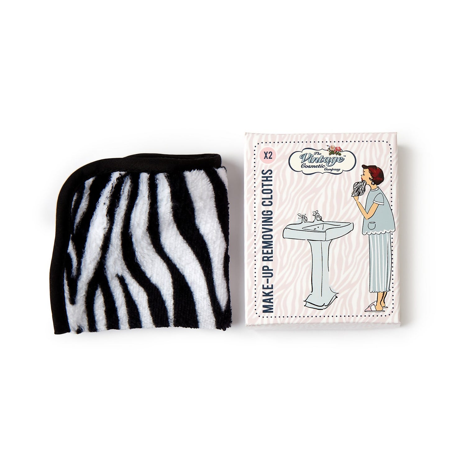 The Vintage Cosmetic Company Make Up Remover Cloths Zebra GLOSSYBOX US
