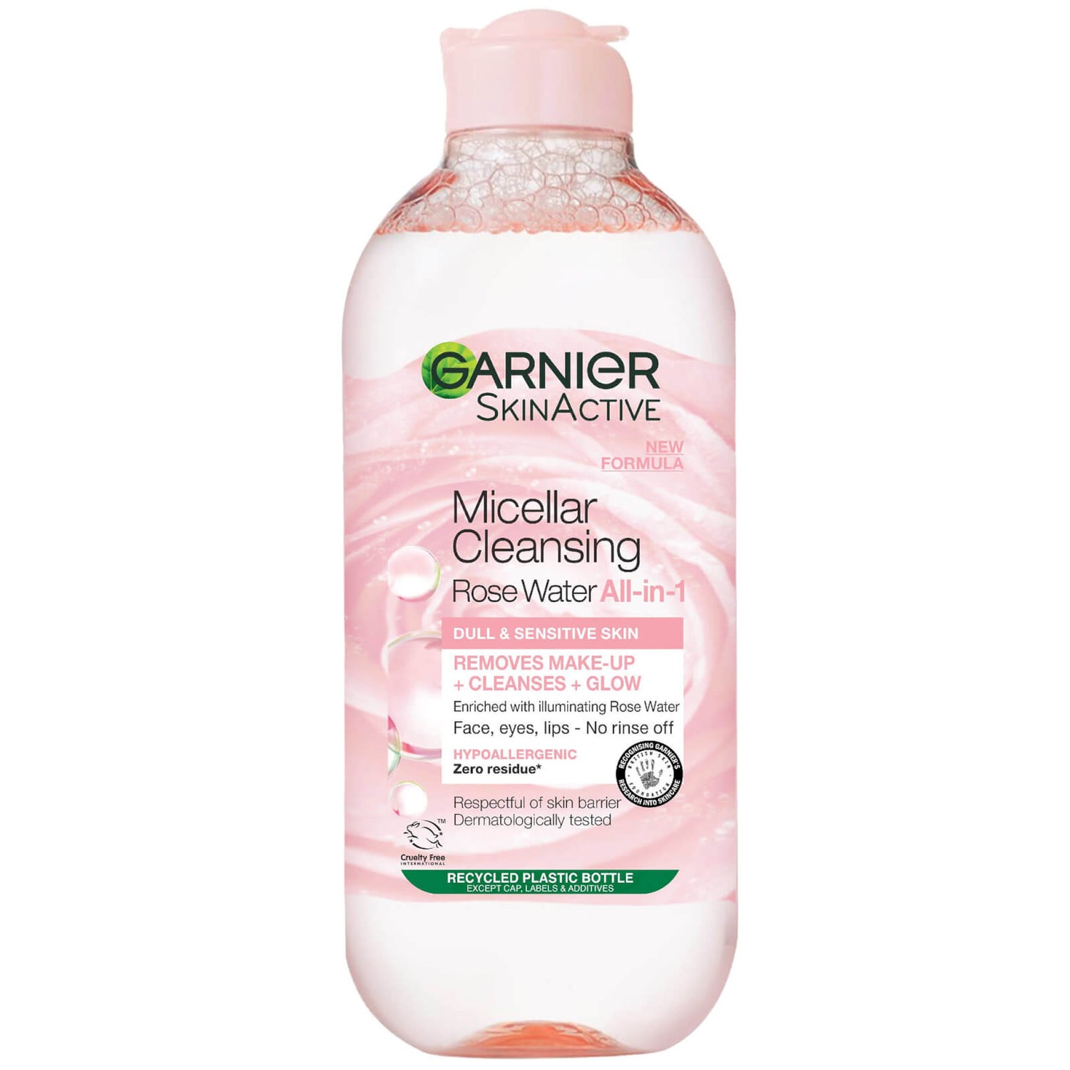 Garnier Micellar Rose Water Cleanse & Glow 400ml LOOKFANTASTIC