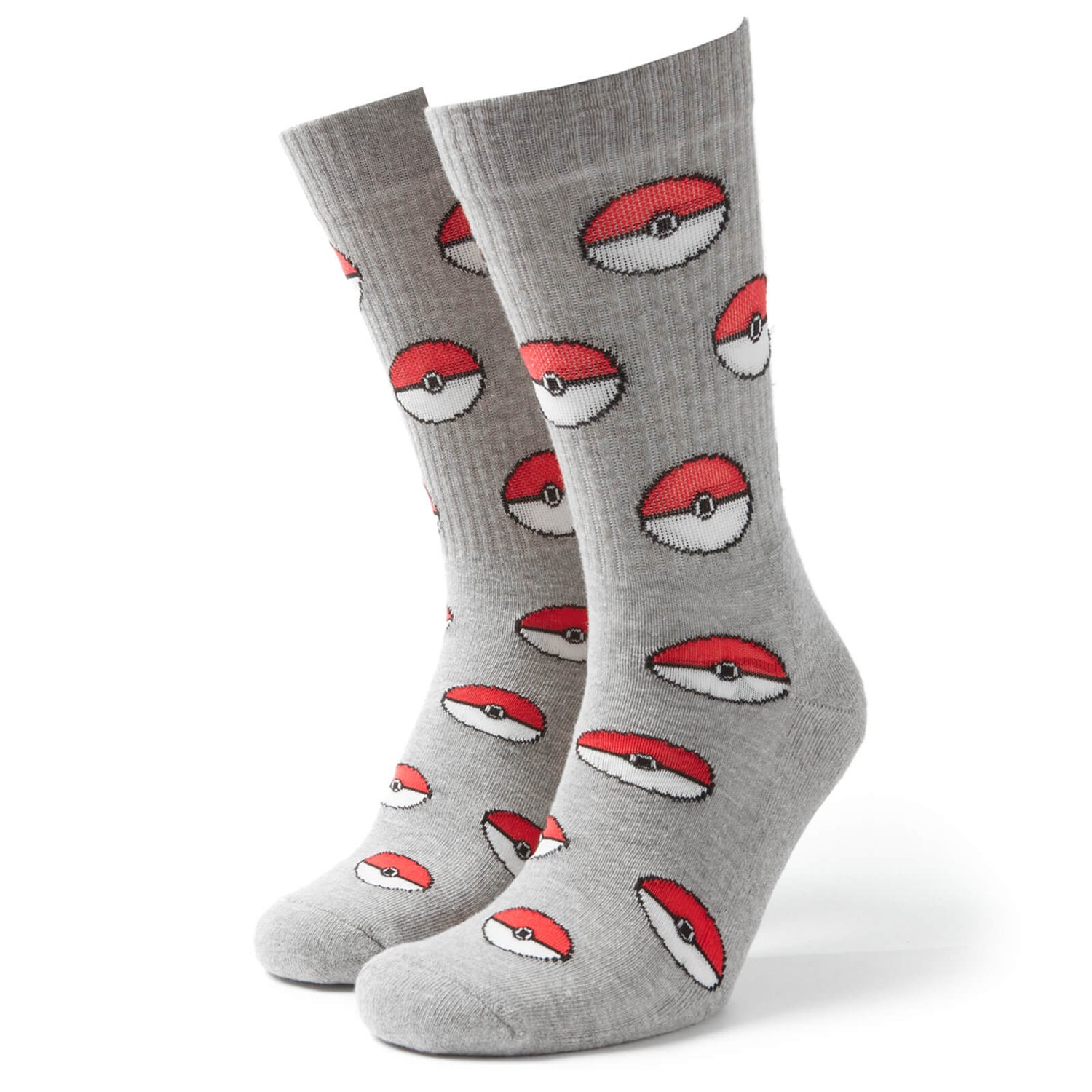 Men's Pokemon Pokeball Socks - Grey Mens Clothing - Zavvi UK