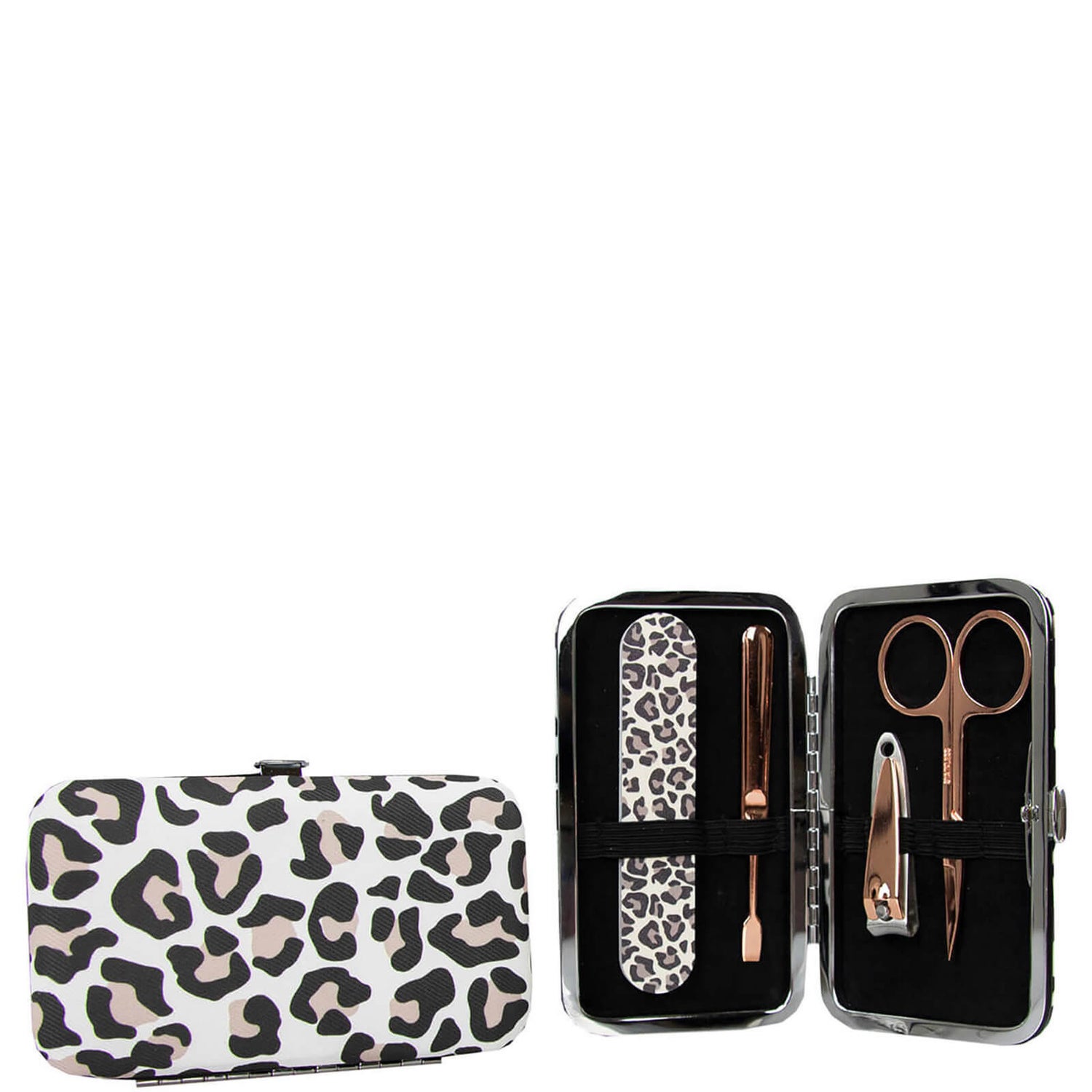 The Vintage Cosmetic Company Manicure Purse Leopard Print