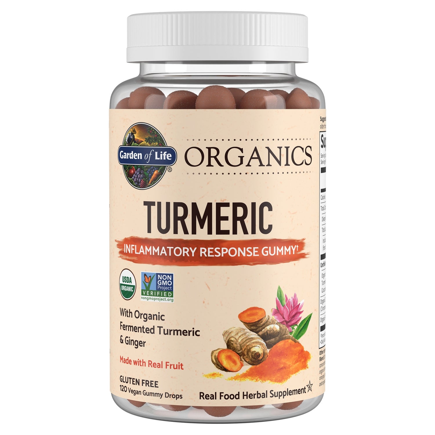 Organics Herbal Gummies Turmeric & Ginger 120 Gummies Garden of Life AU